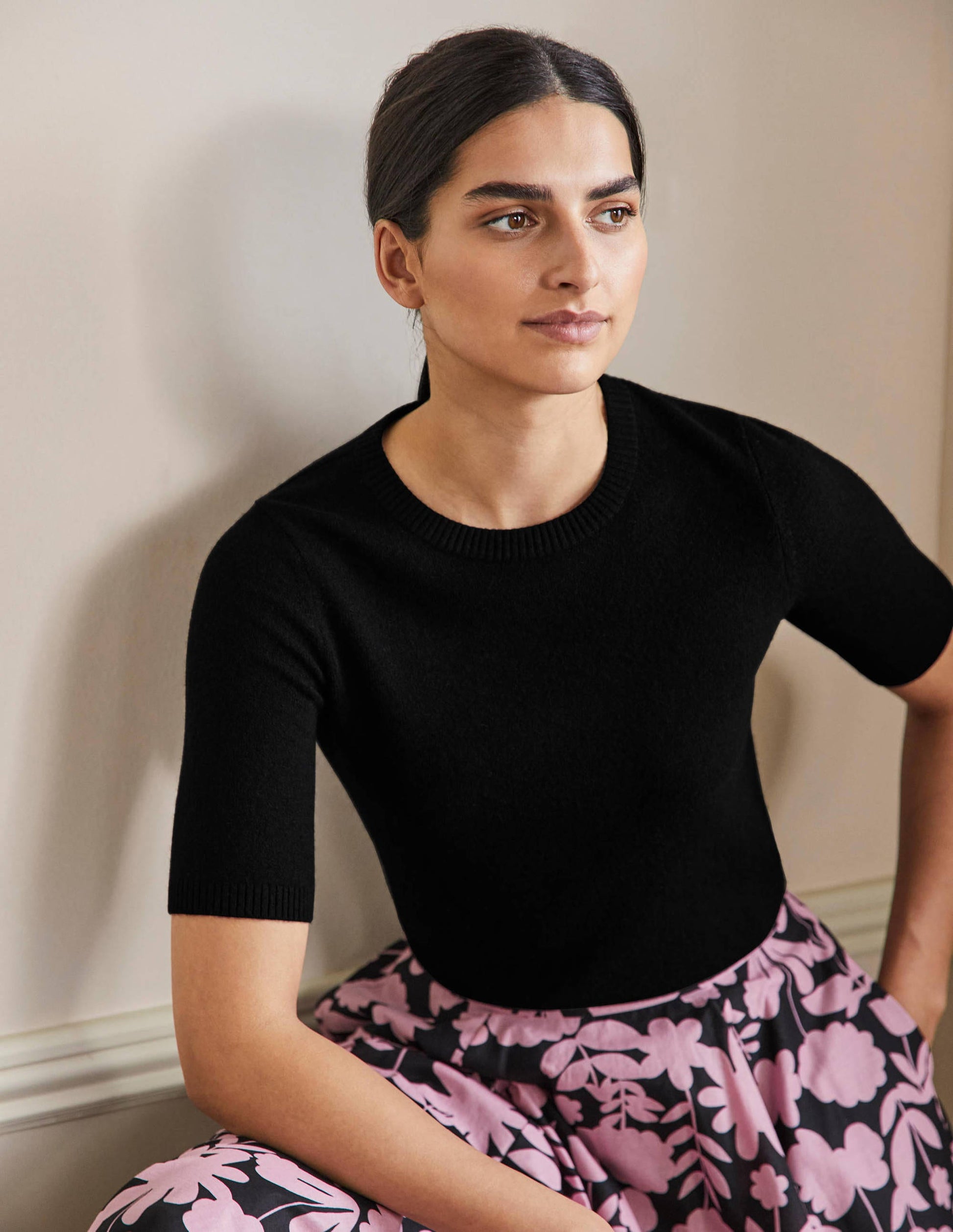 Kaschmirstrickoberteil-Schwarz-1