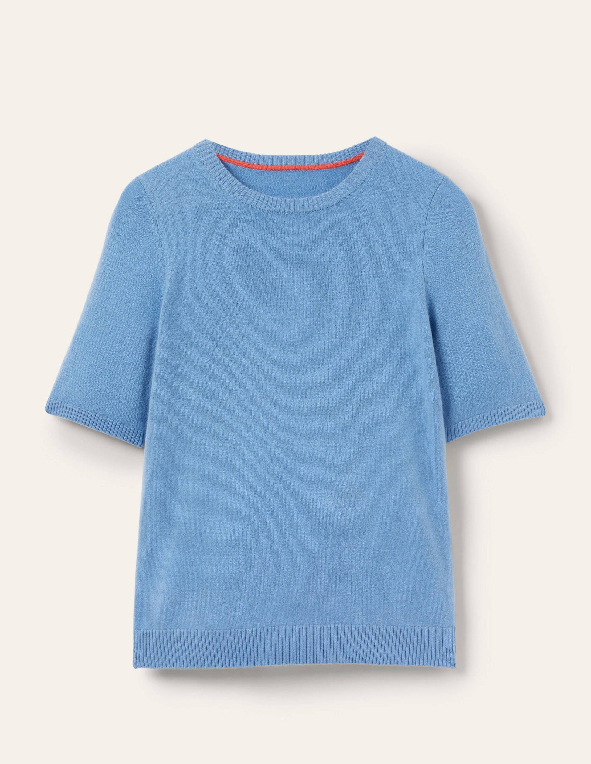 Top en maille de cachemire-Bleu côte d'azur-5