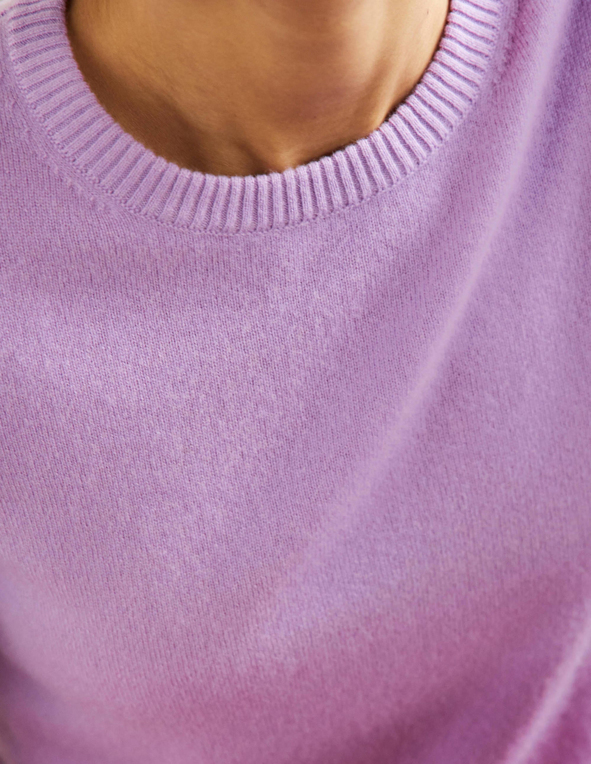 Top en maille de cachemire-Violette africaine - Image 2