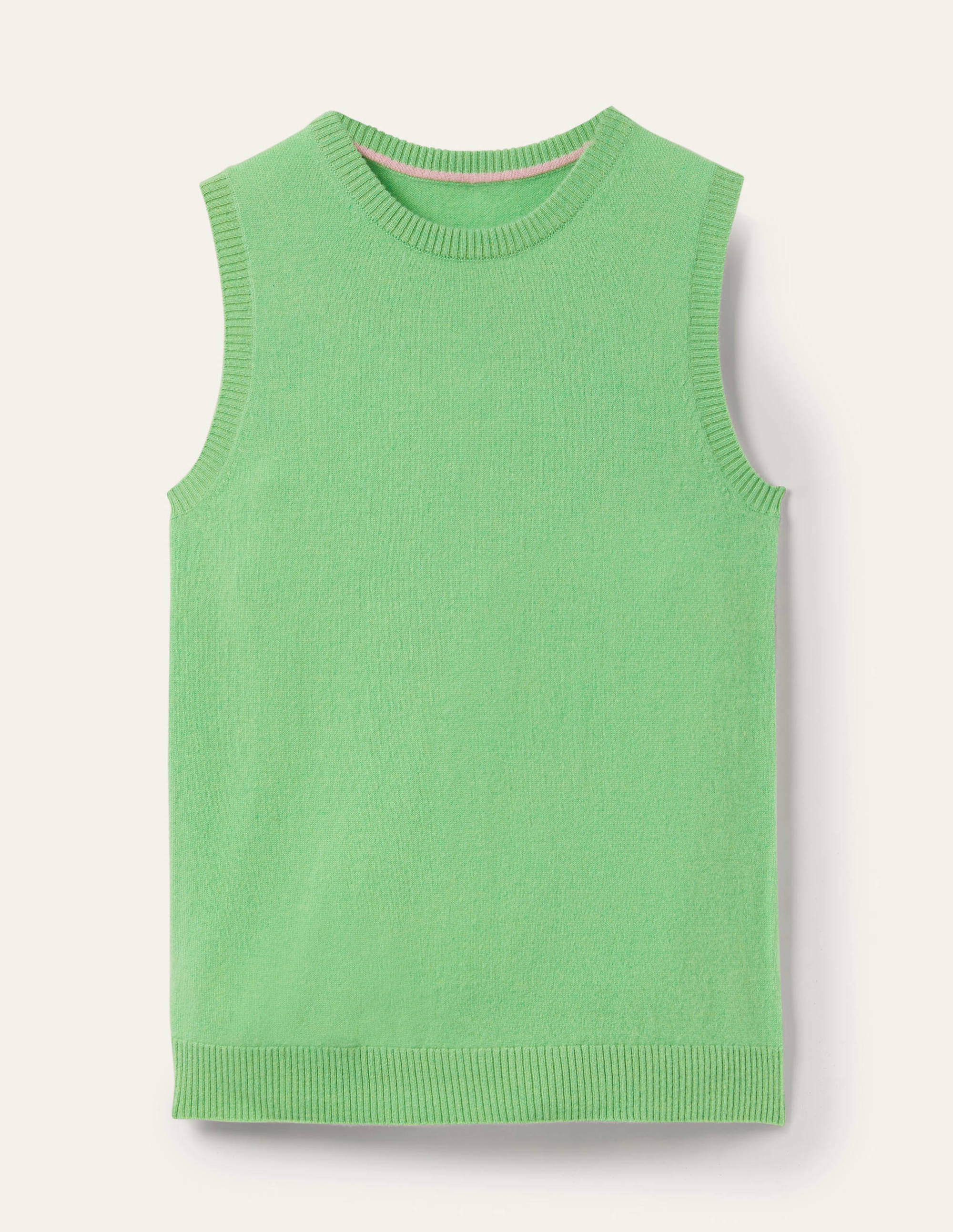 Cashmere Knitted Tank Top-Zephyr Green - Image 5