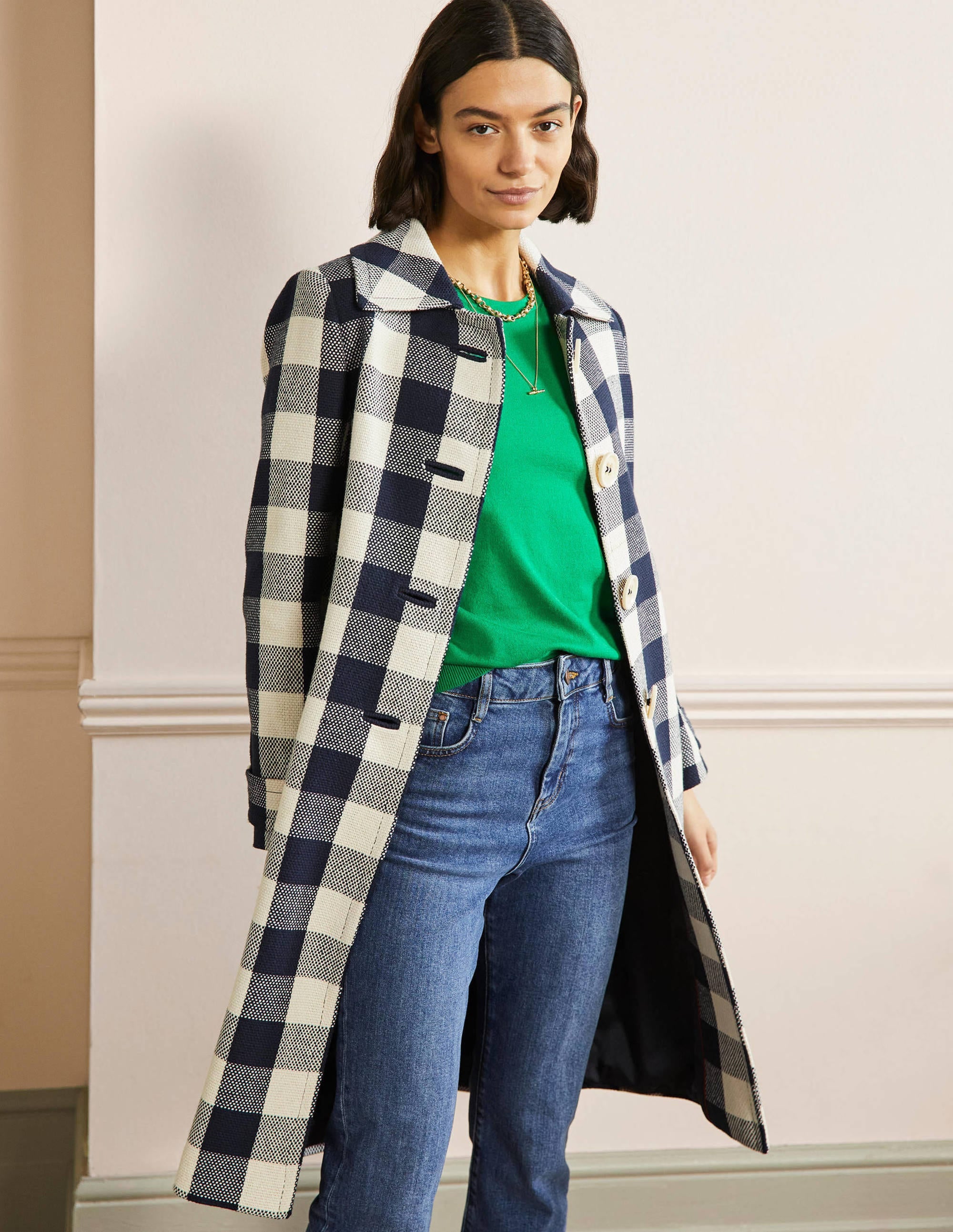 Pull col rond en coton-Vert des Highlands - Image 4