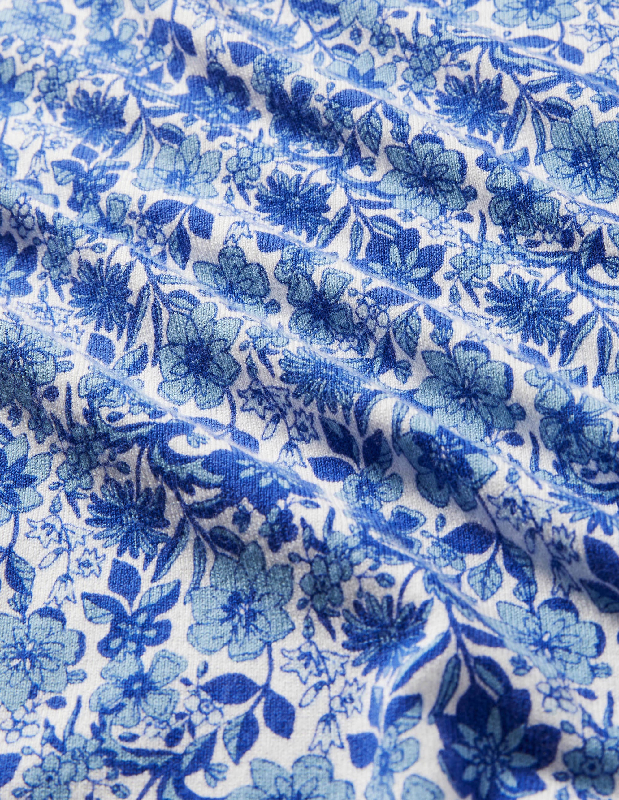 Pull col rond en coton-Ciel matinal, motif Floret Bloom - Image 5