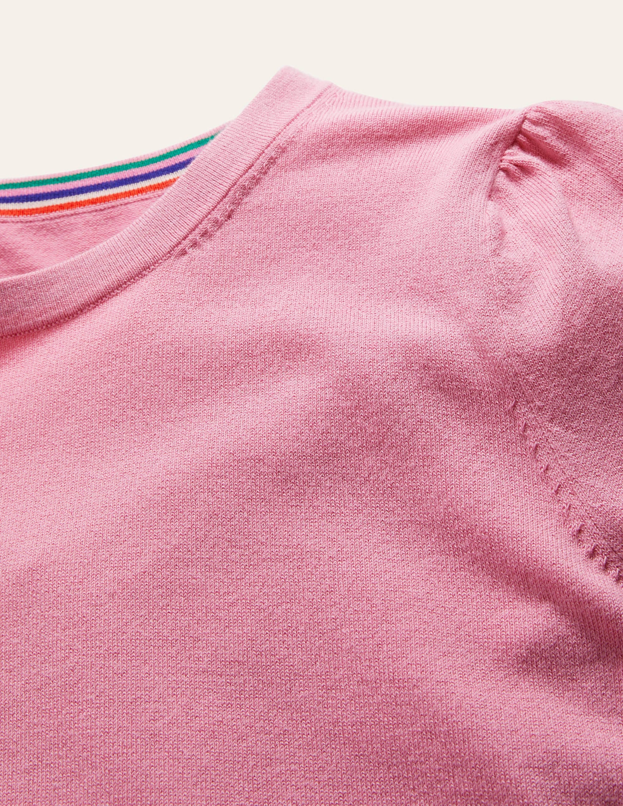 Pull col rond en coton-Rose bouquet - Image 6