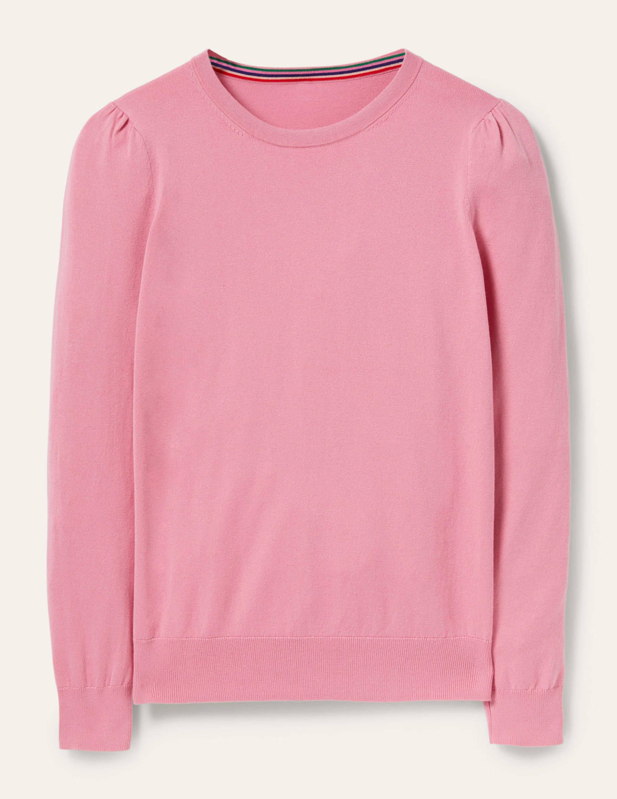 Pull col rond en coton-Rose bouquet - Image 7