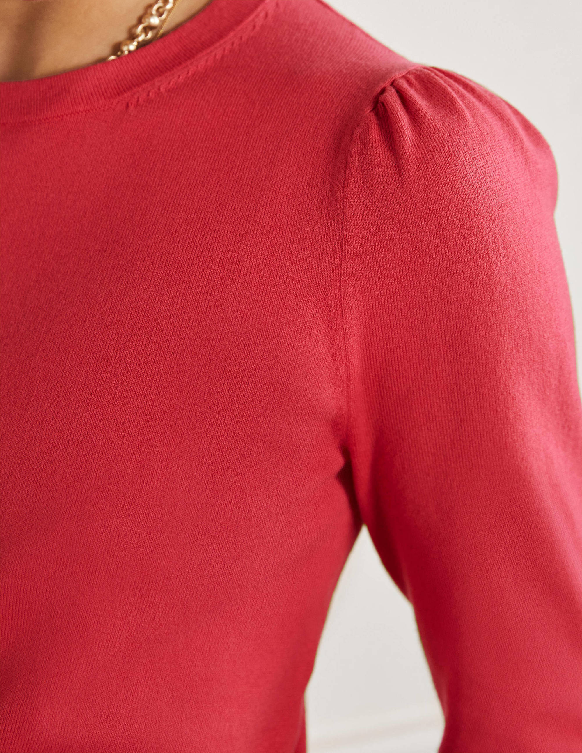 Pull col rond en coton-Radis - Image 2