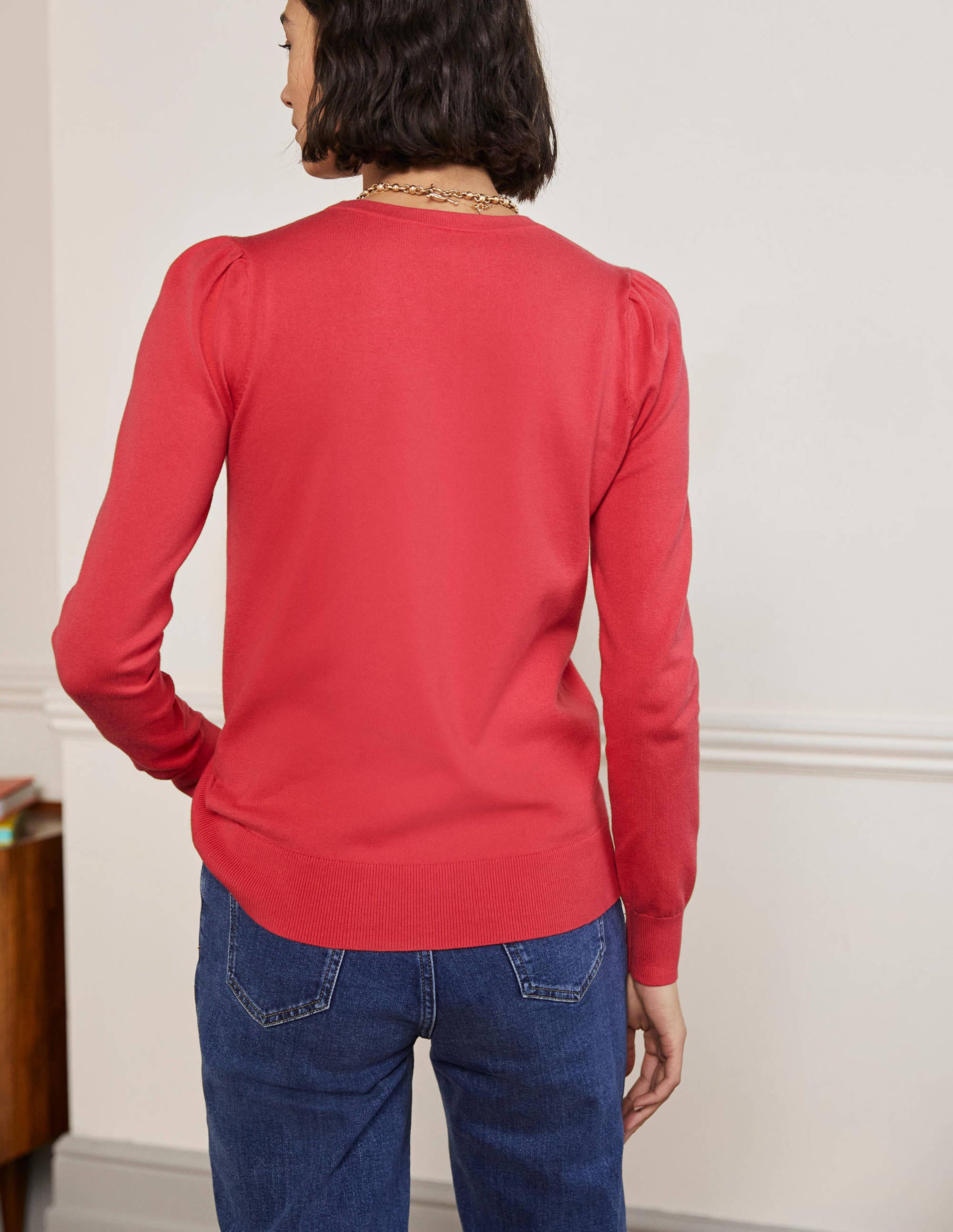 Pull col rond en coton-Radis - Image 3