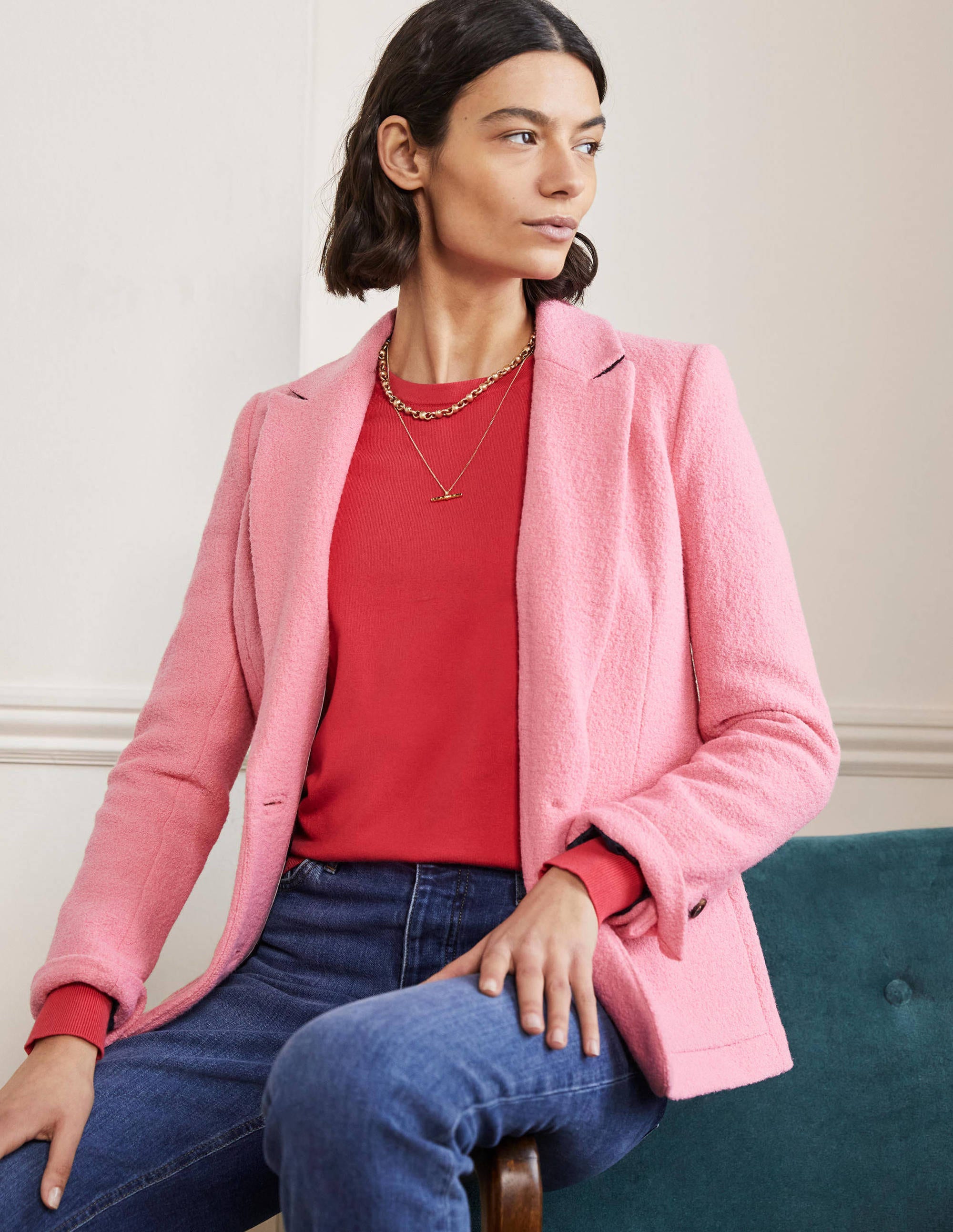 Pull col rond en coton-Radis - Image 4