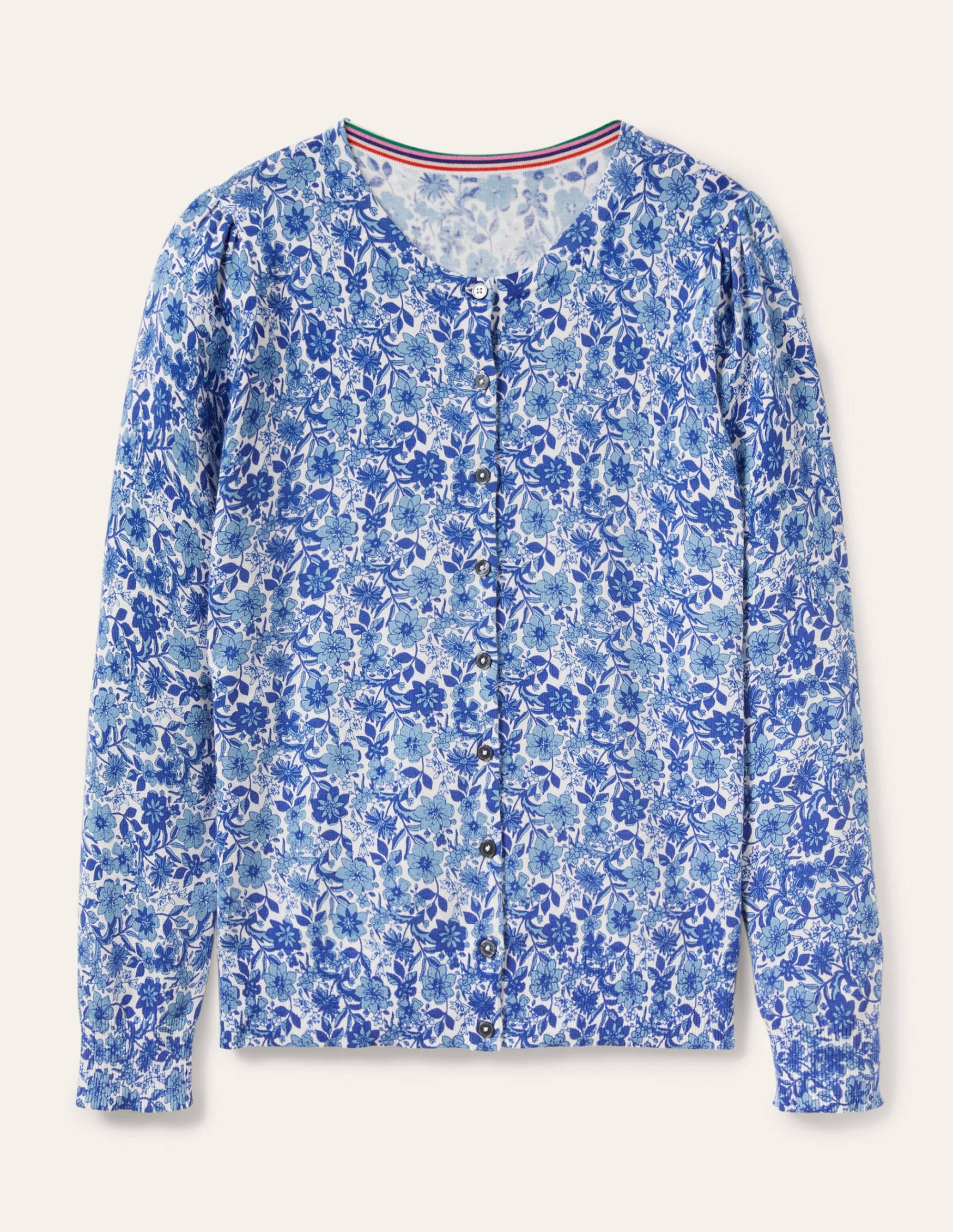 Cardigan en coton-Ciel matinal, motif Floret Bloom - Image 6