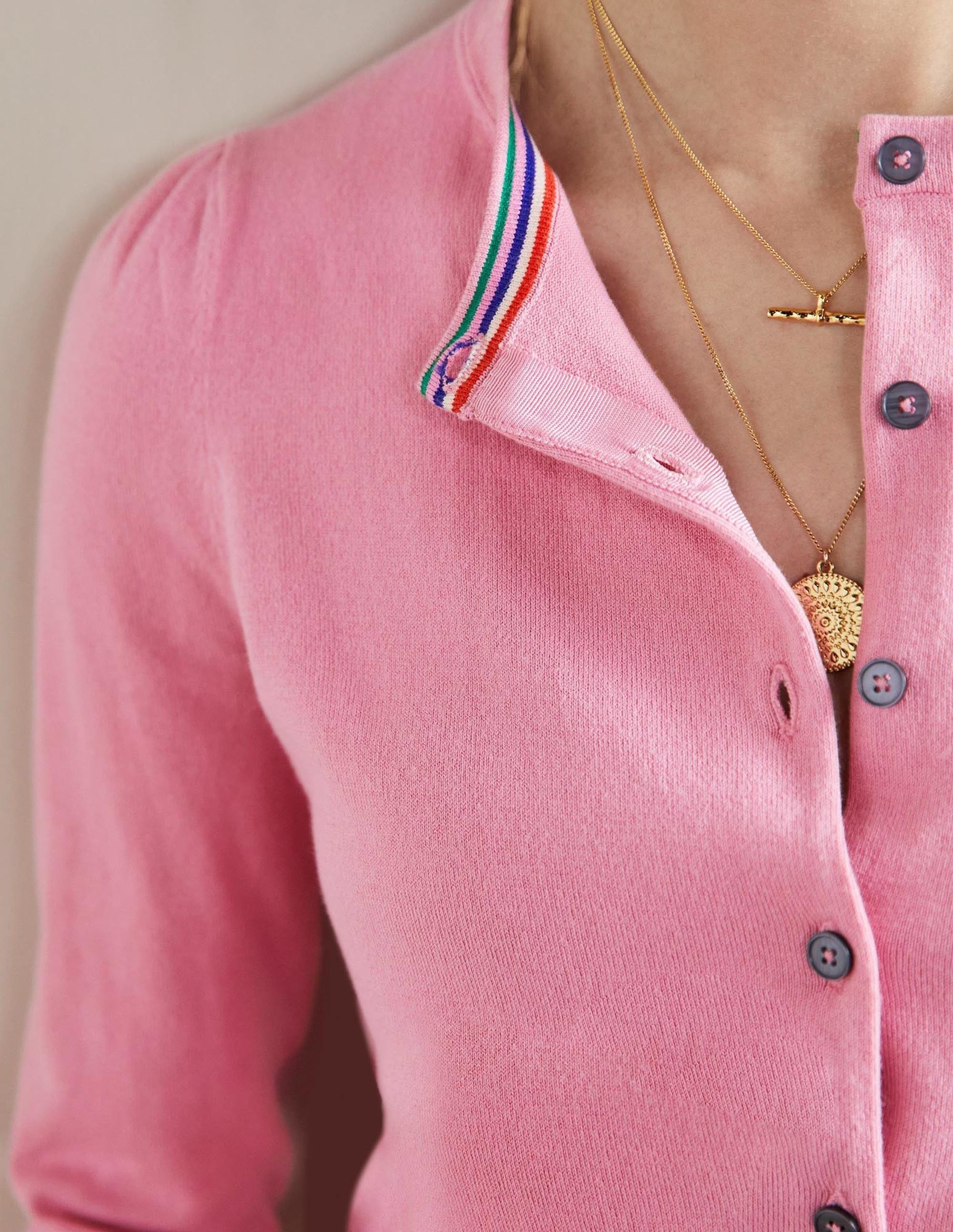 Cardigan en coton-Rose bouquet - Image 2