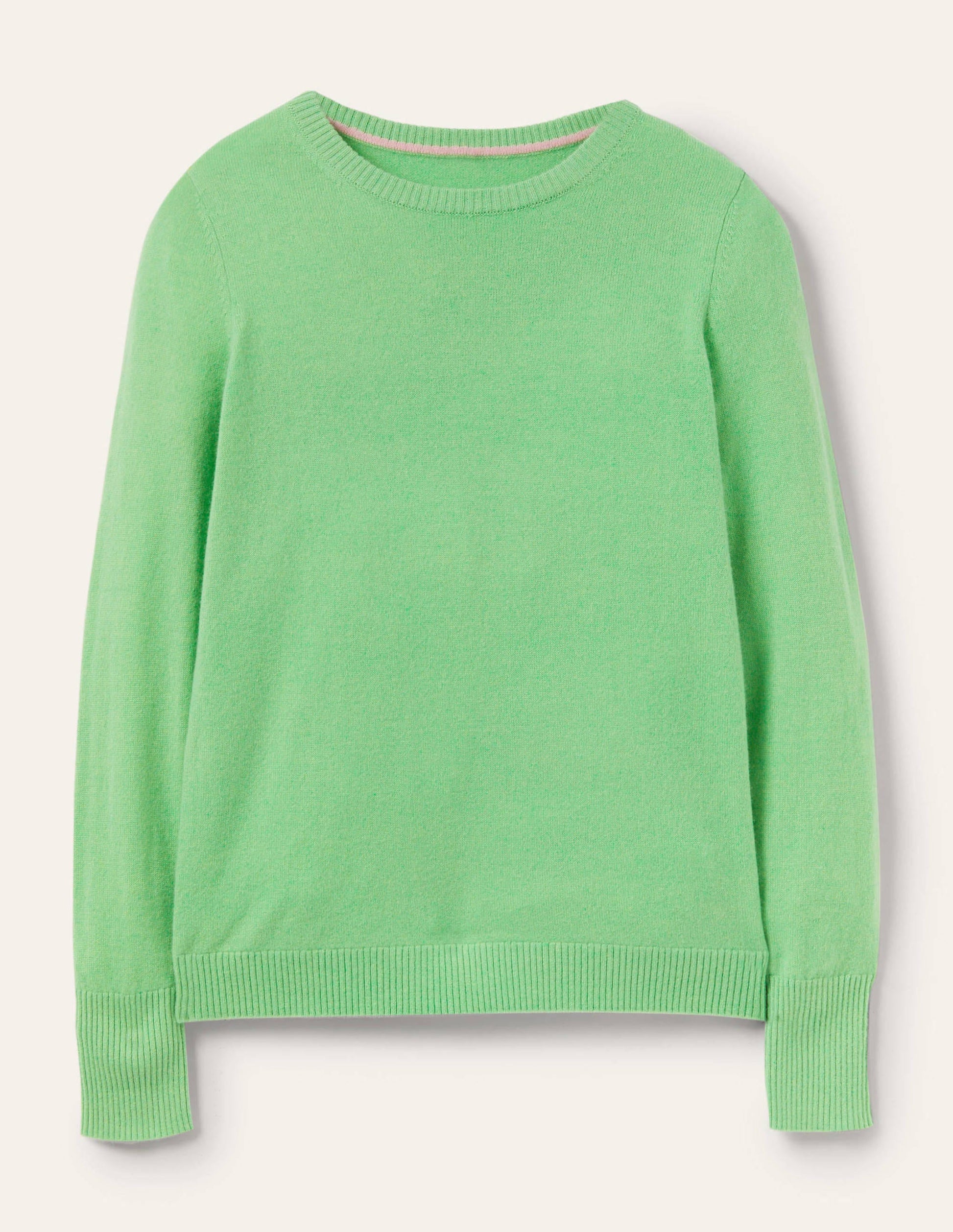 Kaschmirpullover mit Rundhalsausschnitt-Zephirgrün-6