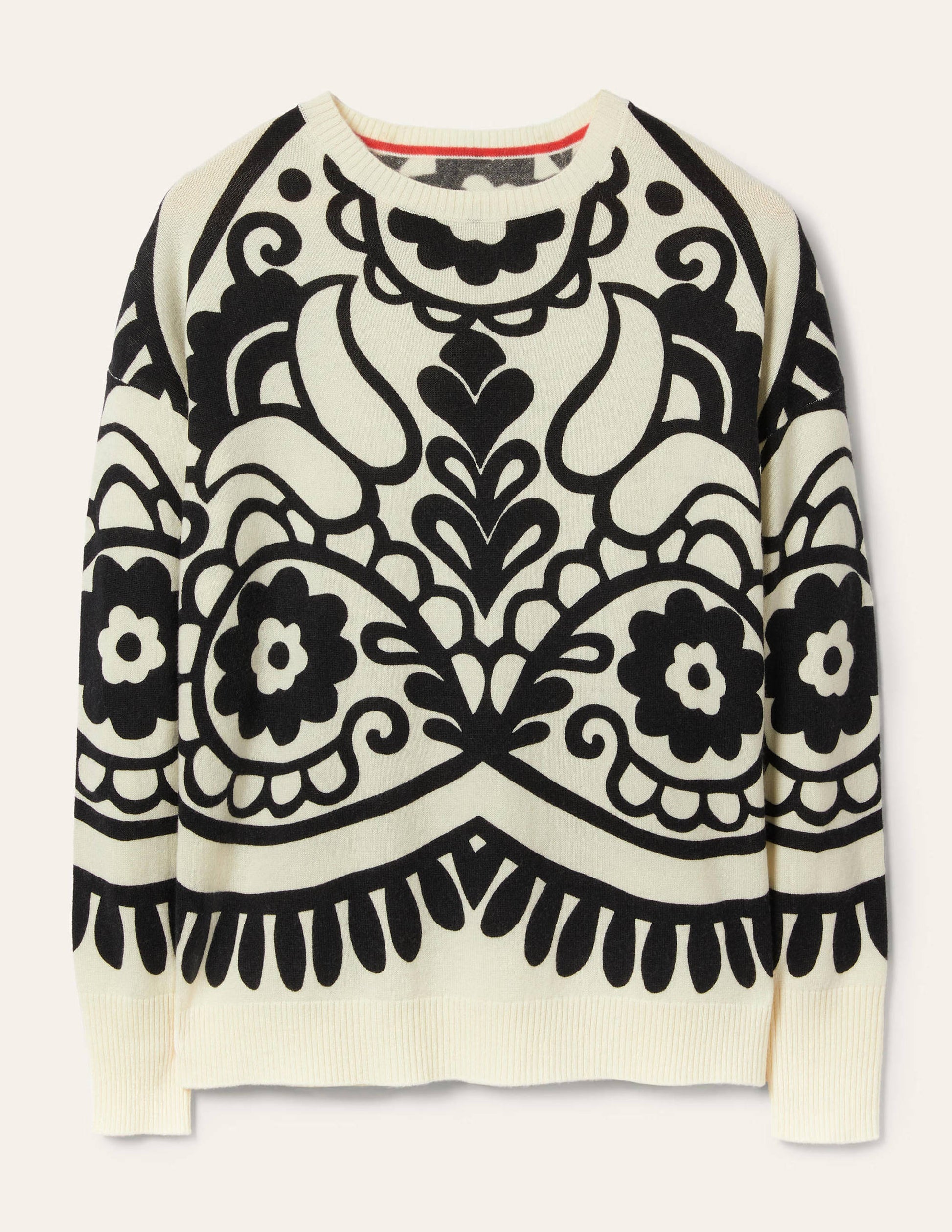 Margot Kaschmirpullover-Naturweiß, Blumenherz-5