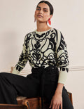Margot Kaschmirpullover-Naturweiß, Blumenherz