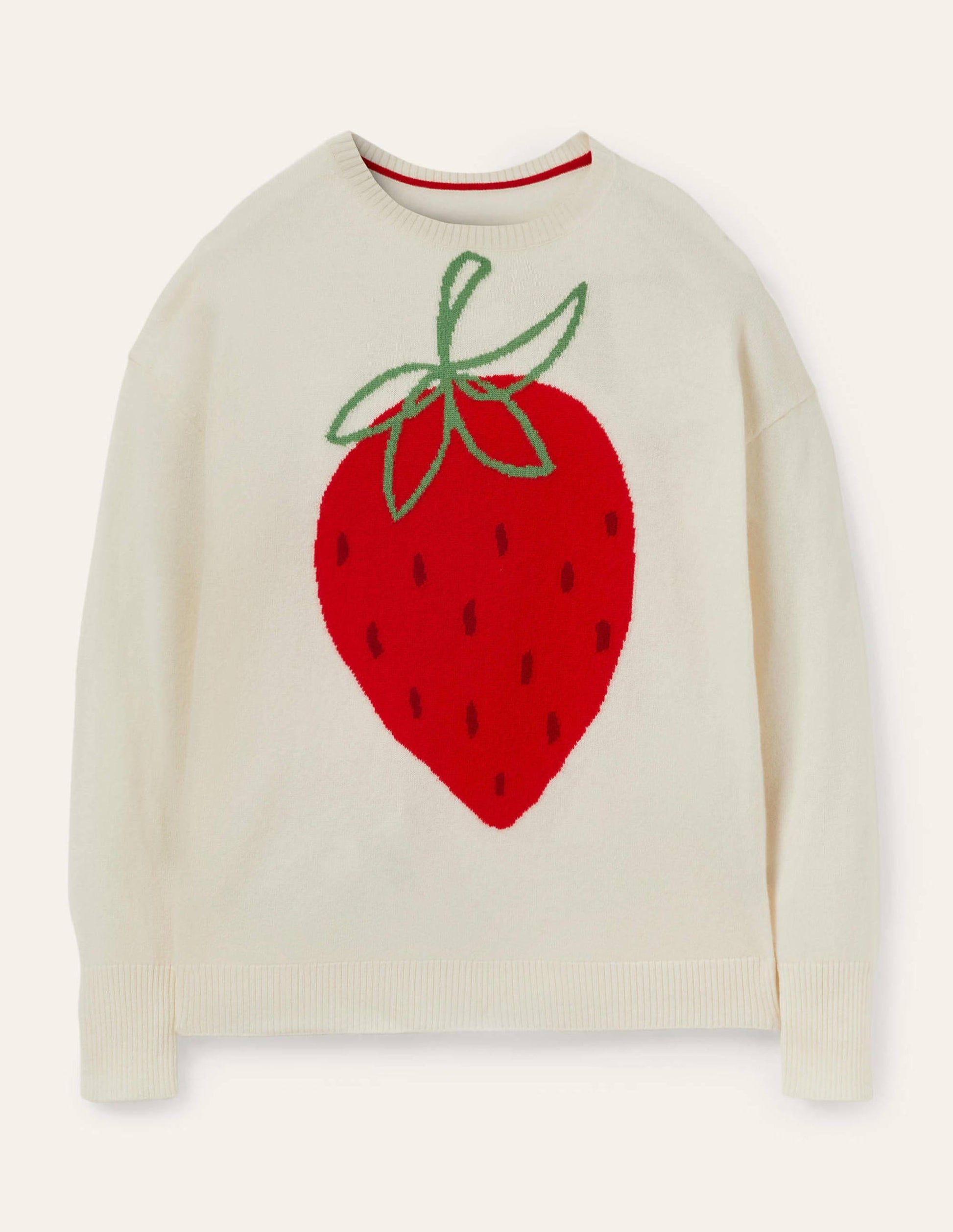 Margot Cashmere Jumper-Ivory, Strawberry-6