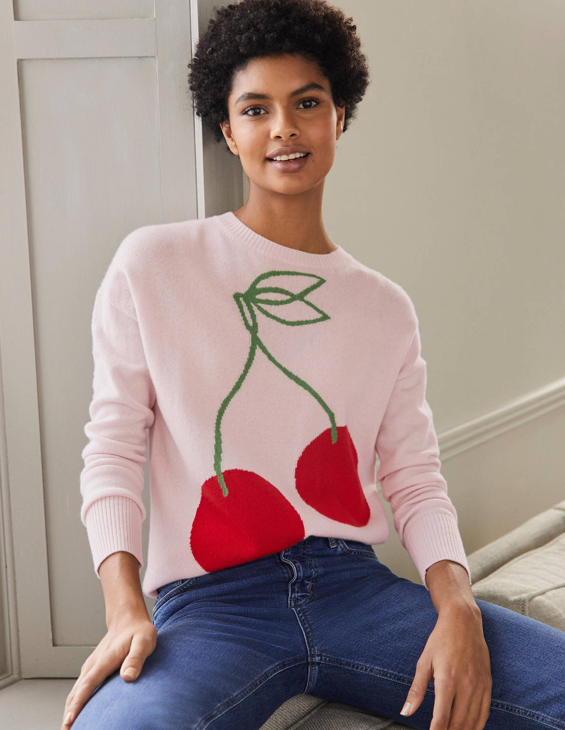 Margot Kaschmirpullover-Milchshake, Kirschen-1