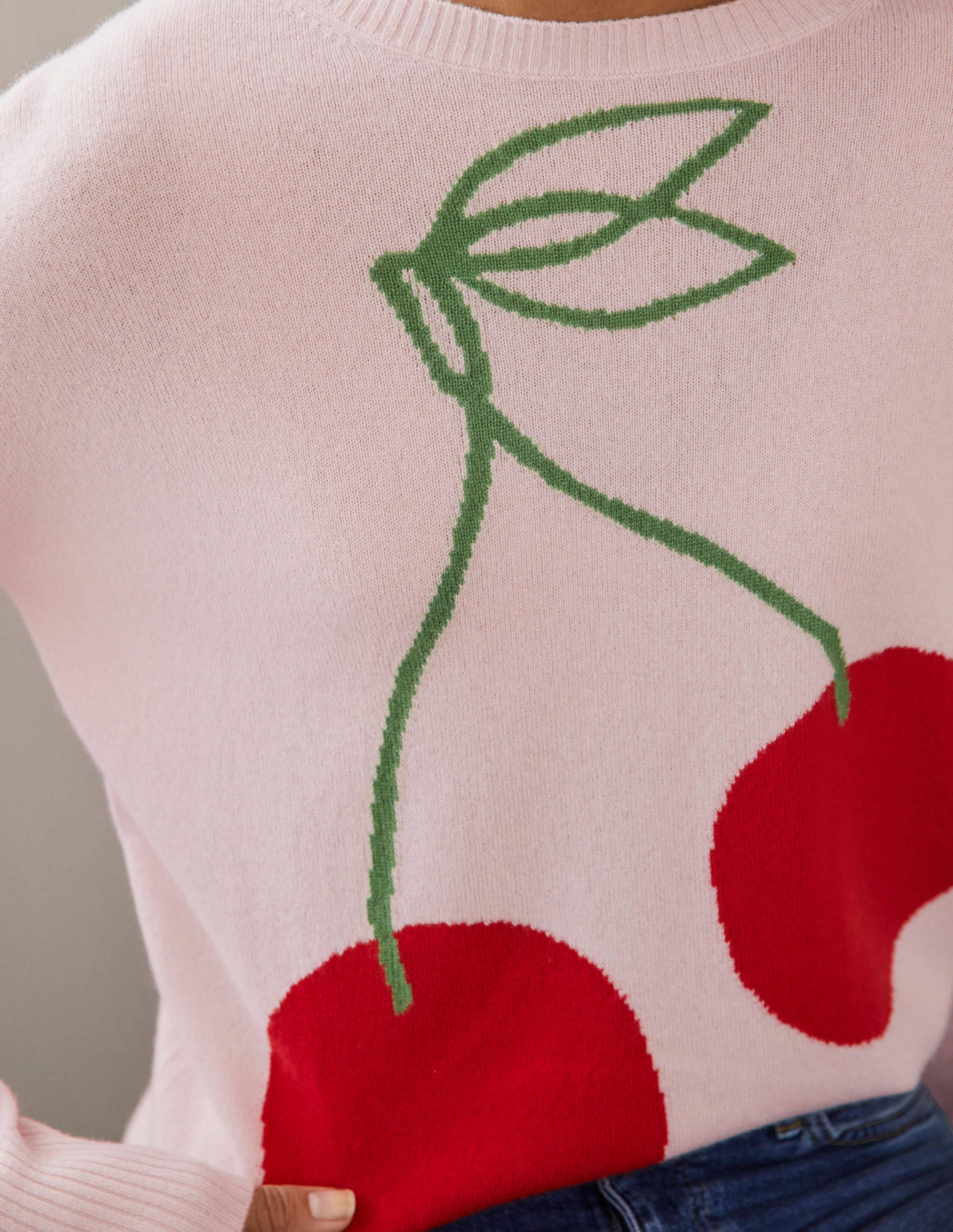Margot Kaschmirpullover-Milchshake, Kirschen - Image 2