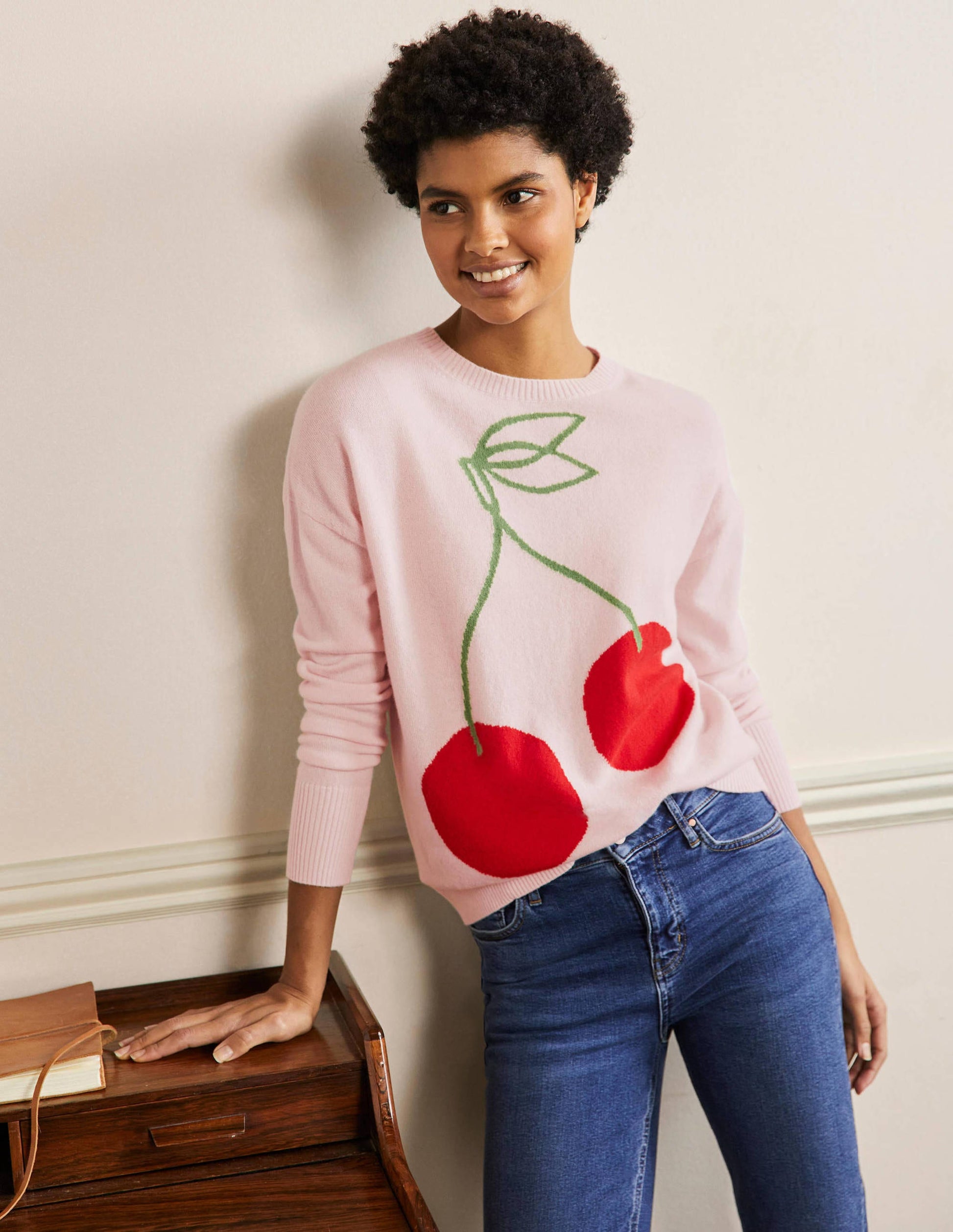 Margot Kaschmirpullover-Milchshake, Kirschen-4