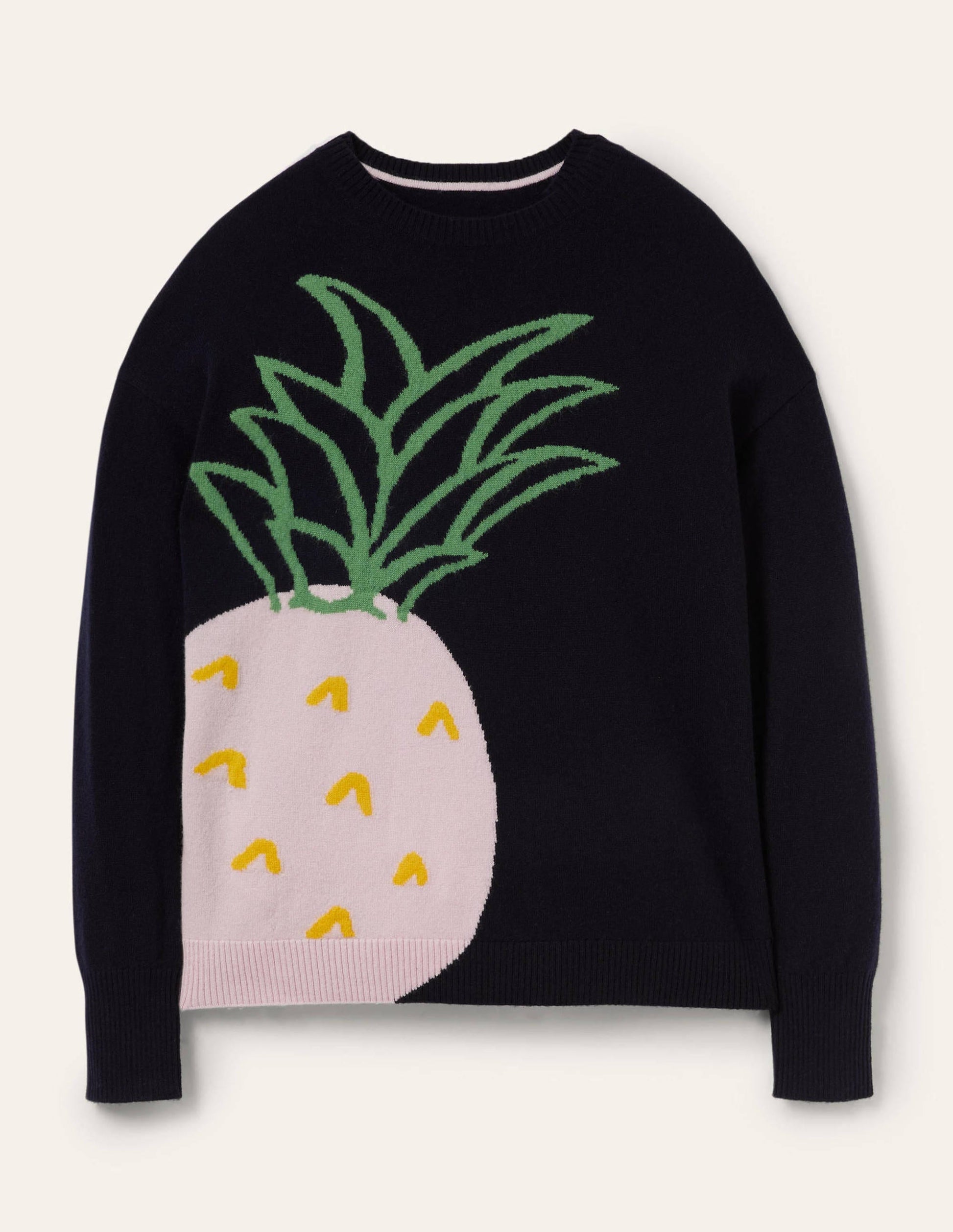 Margot Kaschmirpullover-Navy, Ananas-6