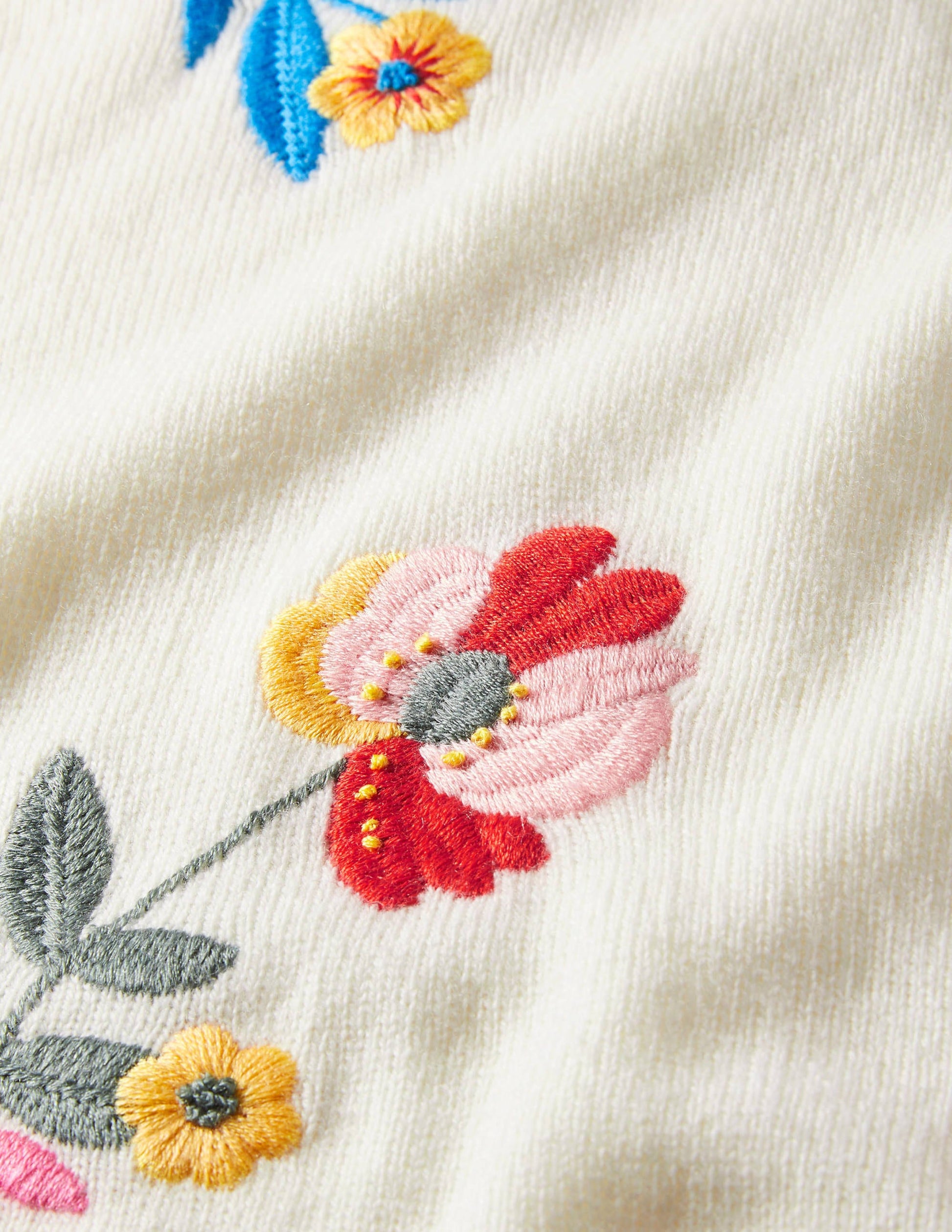 Lockerer Pullover mit Stickerei-Naturweiß-6
