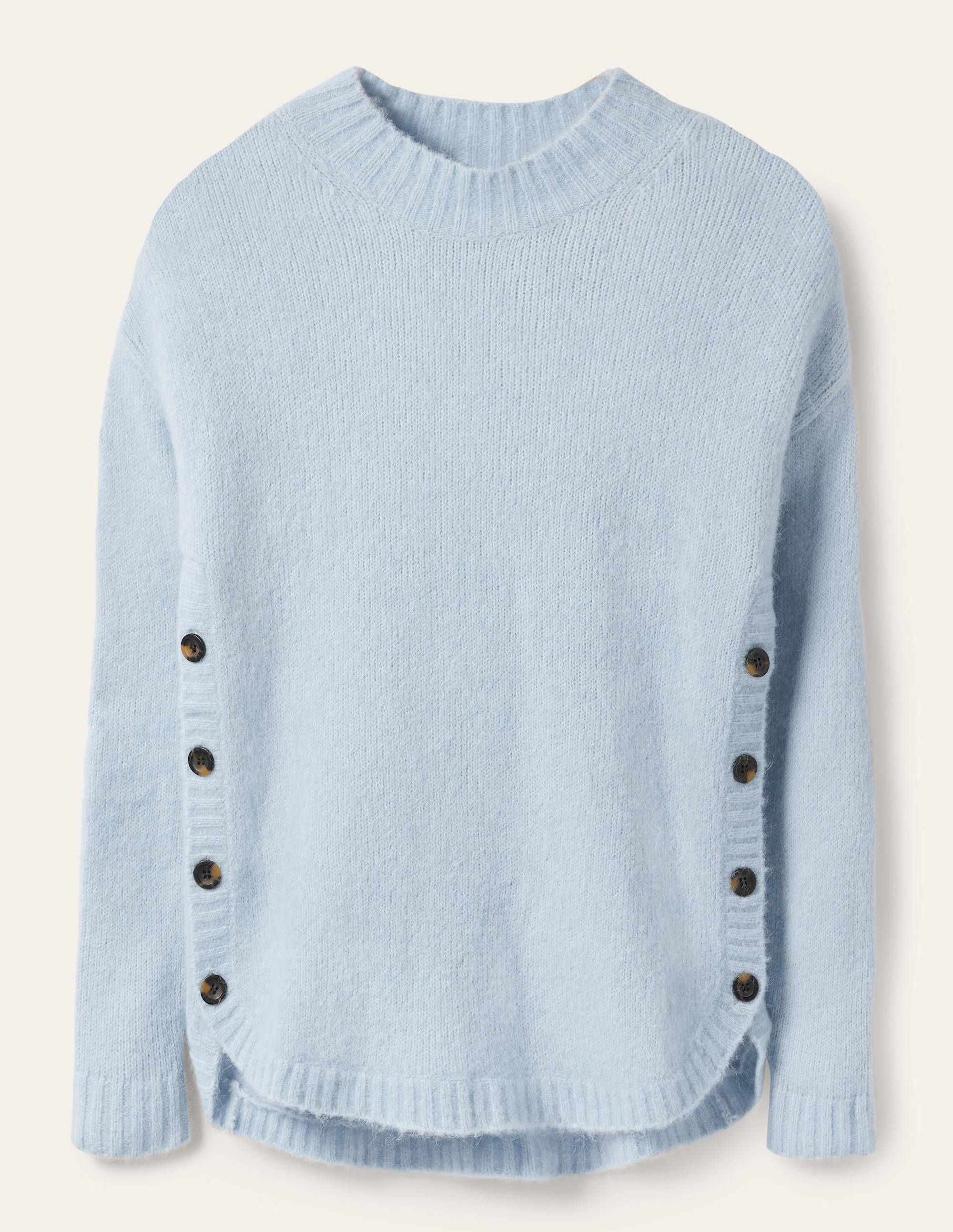 Pull duveteux avec boutons sur les côtés-Vert écume - Image 5
