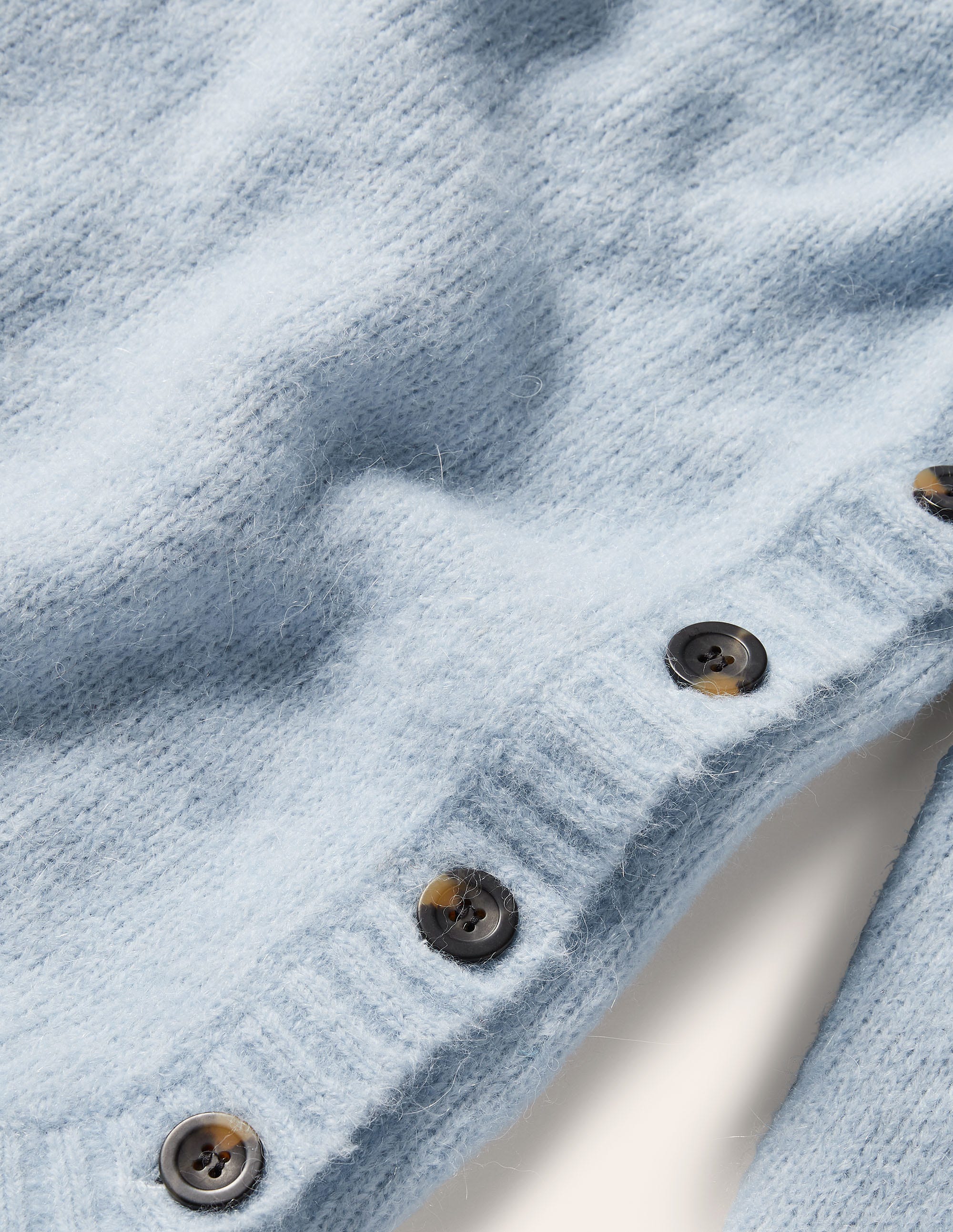 Pull duveteux avec boutons sur les côtés-Vert écume - Image 6
