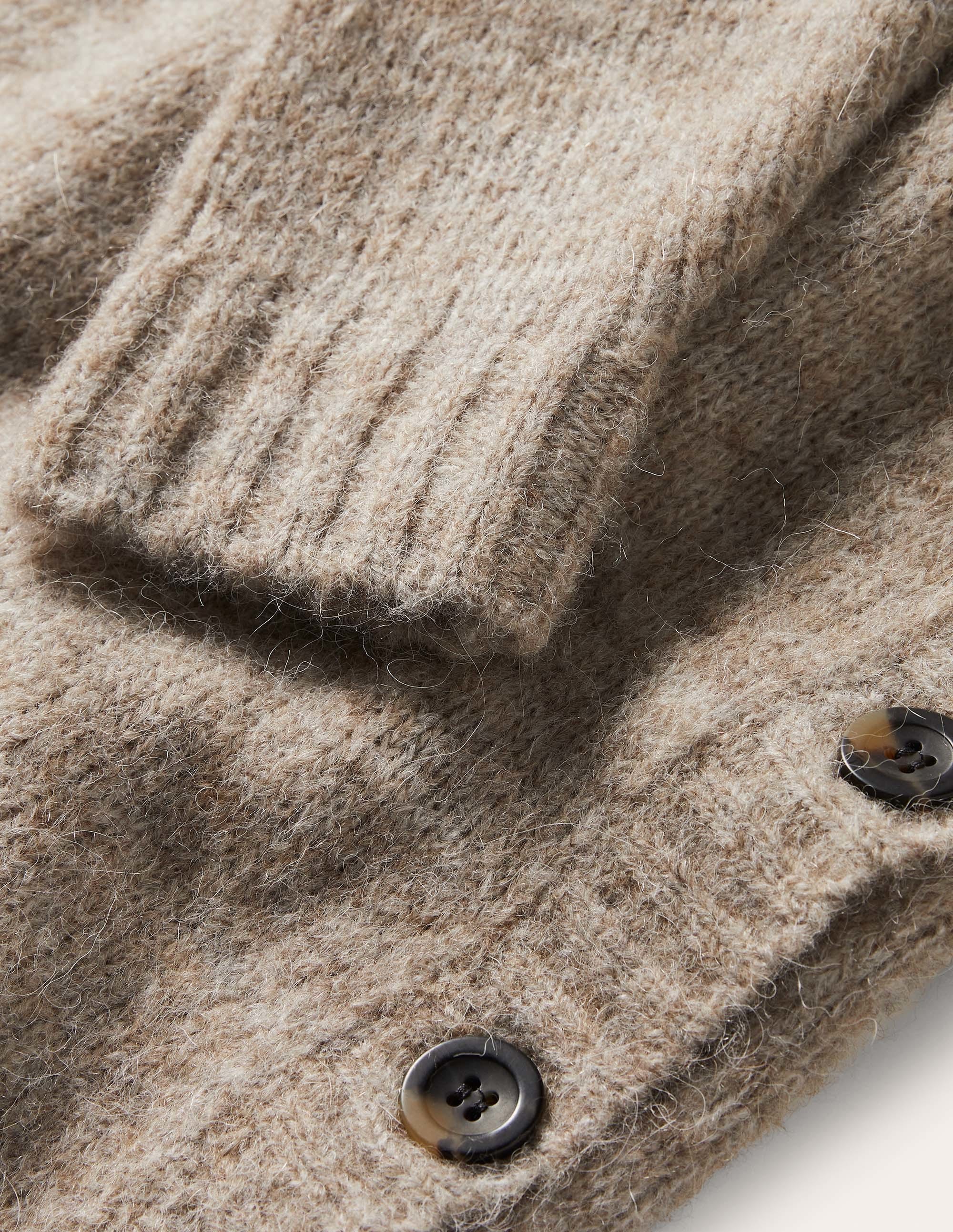Fluffy Side Button Jumper-Mink Melange - Image 6