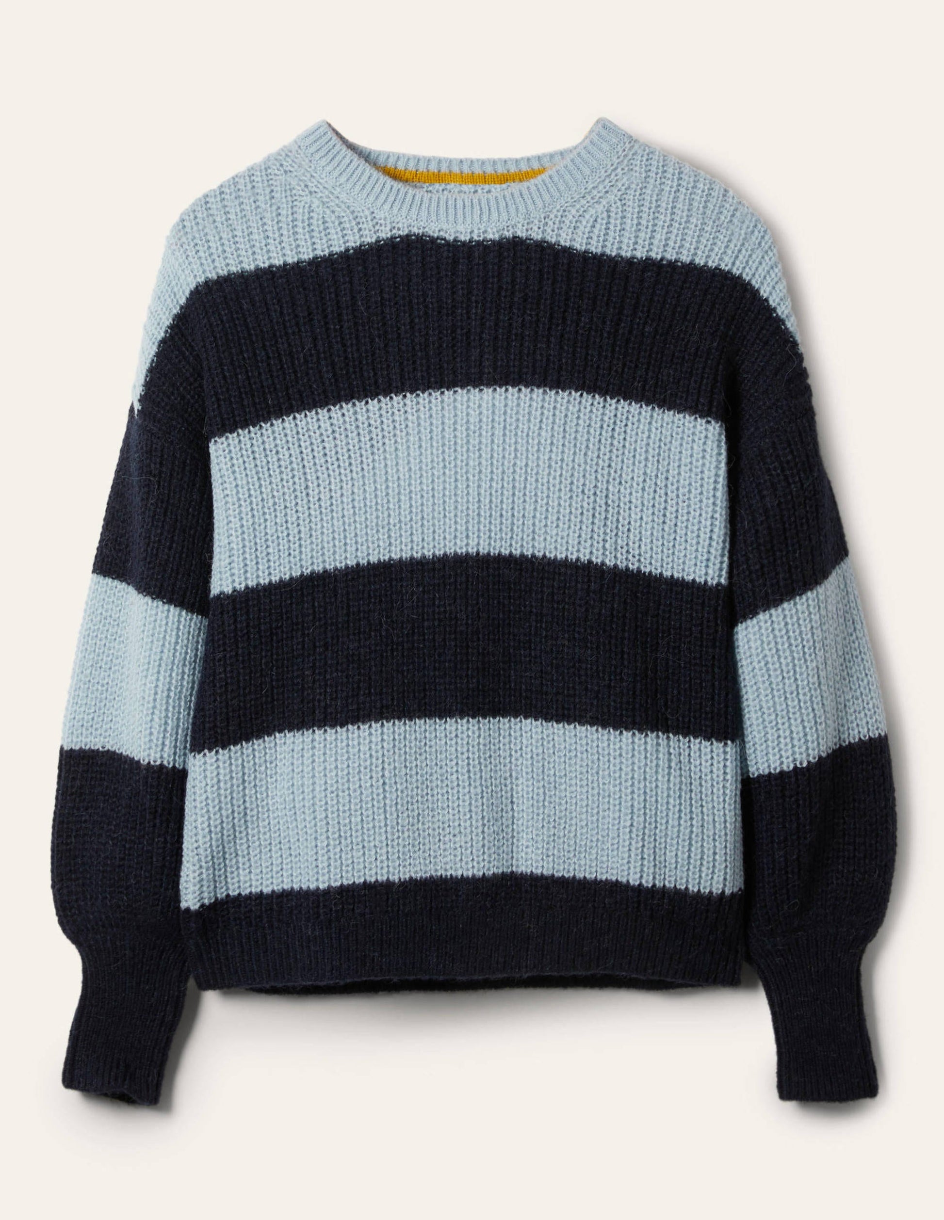 Pull duveteux à manches blousantes-Rayé multi bleu-5