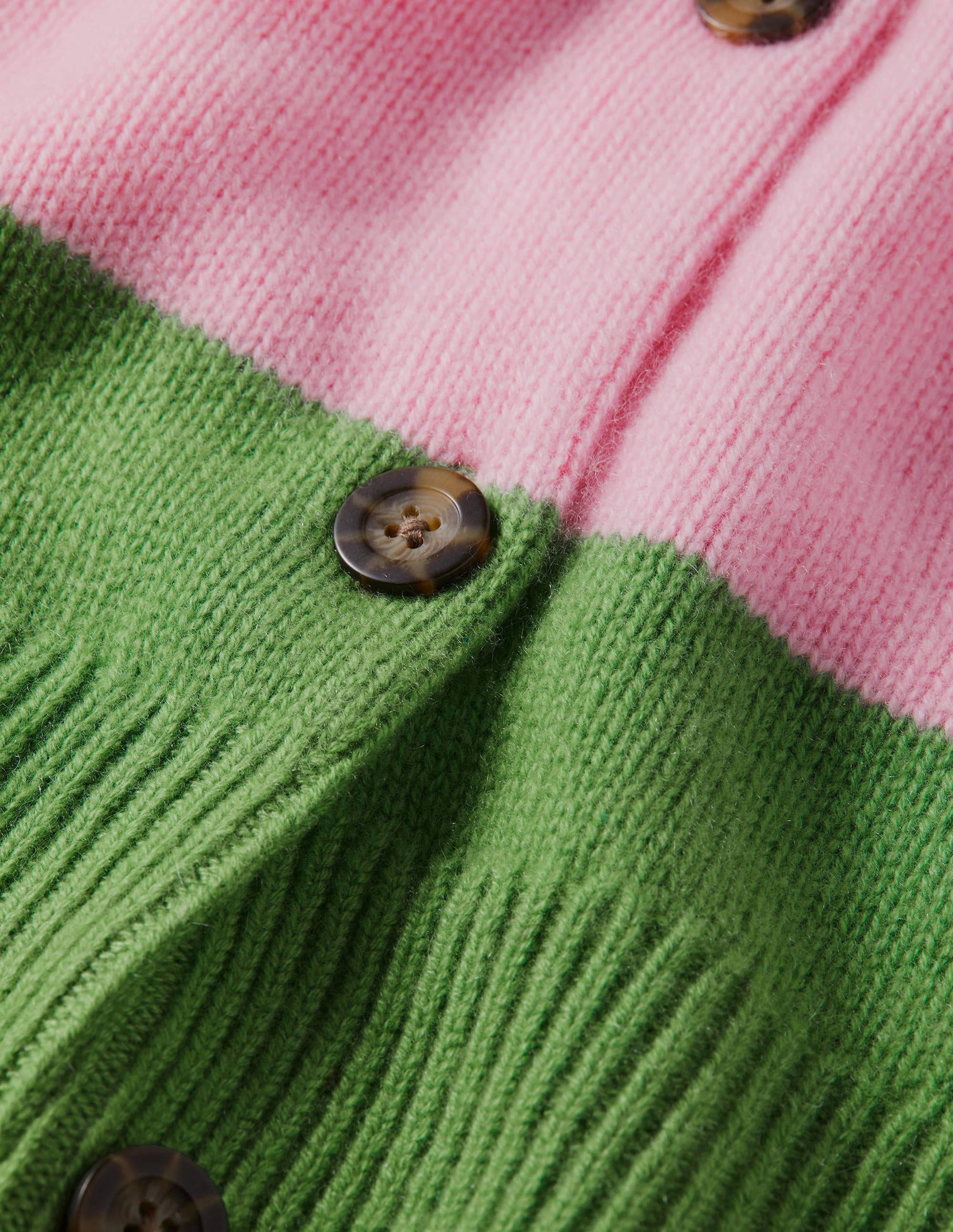 Grobgestrickter Kaschmircardigan-Englischer Efeu/Cameo-Rosa, Gestreift-6