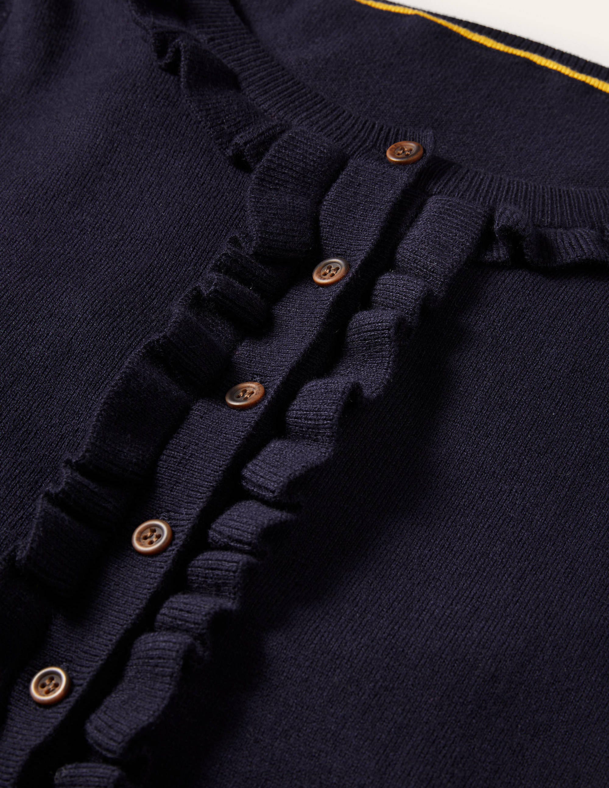 Henley-Pullover mit Rüschen-Marineblau - Image 6
