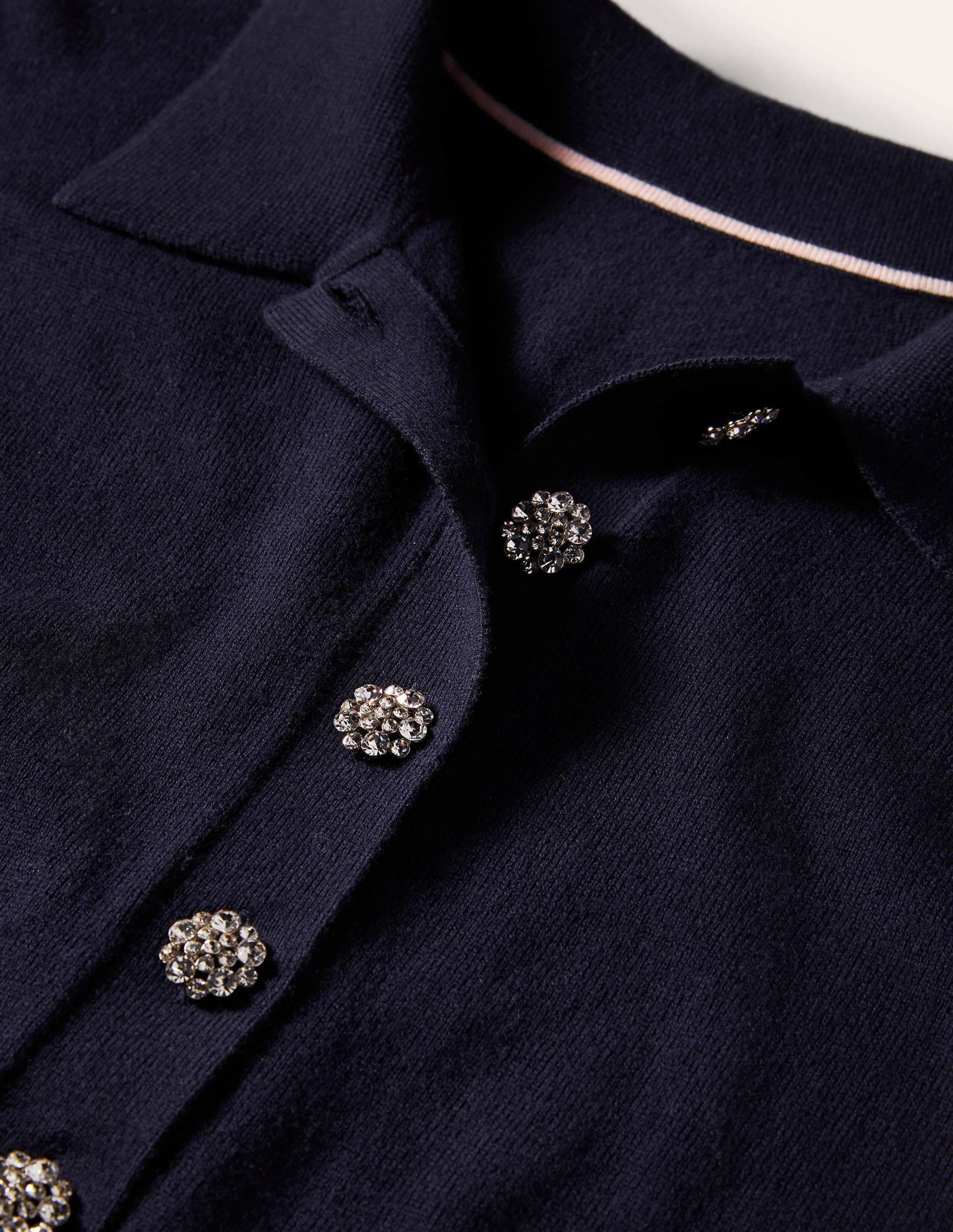 Rugby-Pullover mit Schmucksteinknopf-Marineblau-7