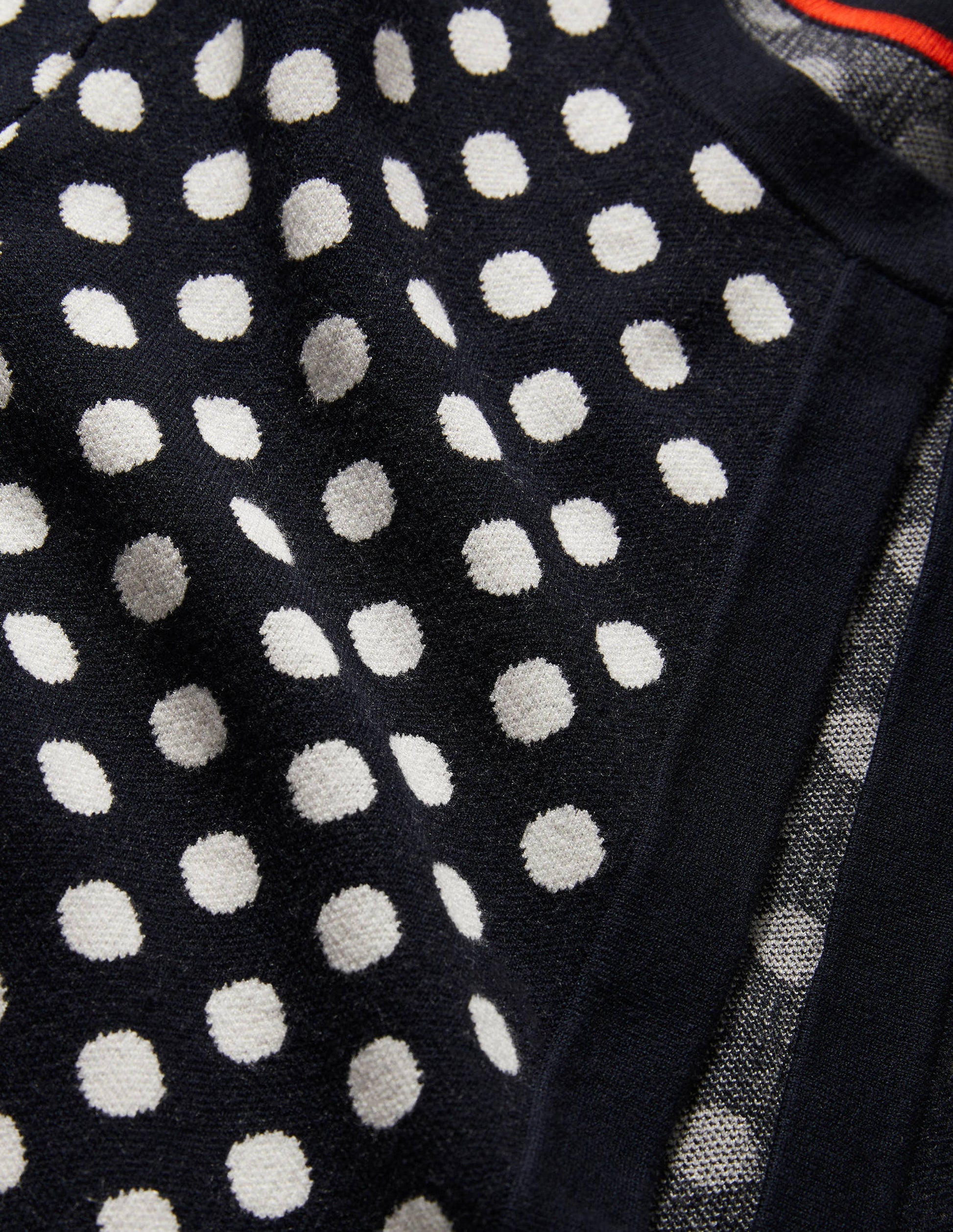 Cleo Jacquard Knitted Cardigan-Navy-6