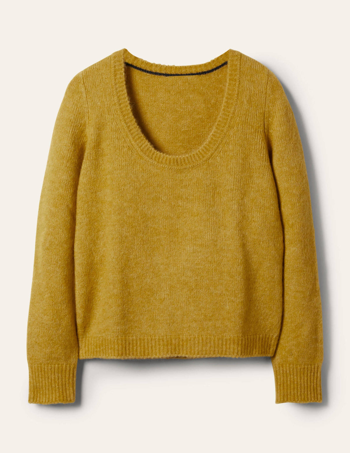 Flauschiger Pullover mit Rundhalsausschnitt-Olivenölgrün-5