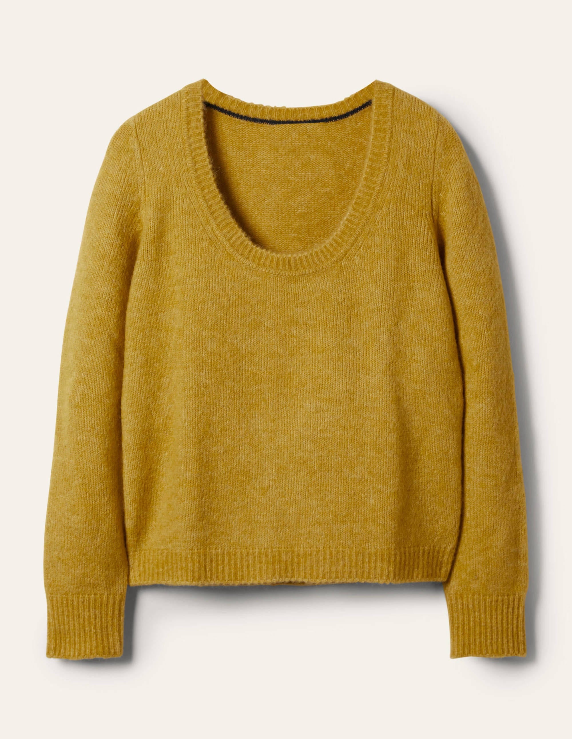 Flauschiger Pullover mit Rundhalsausschnitt-Olivenölgrün - Image 5