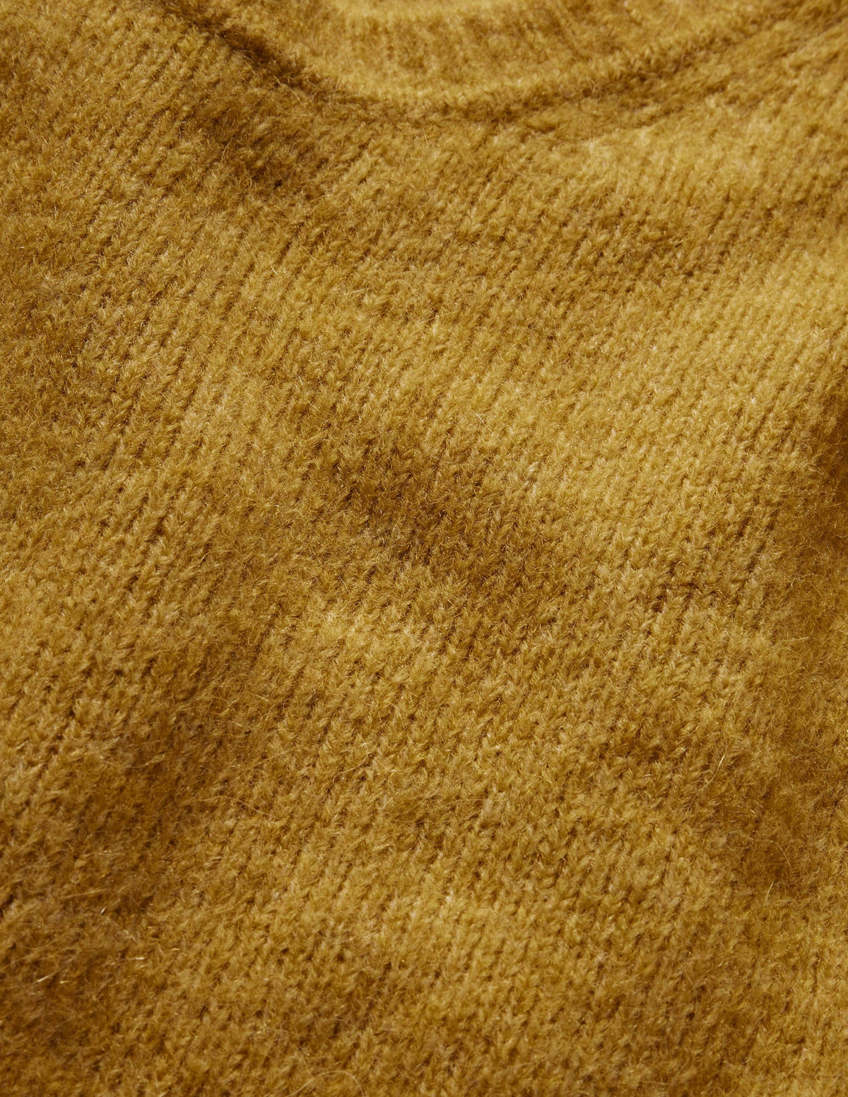Flauschiger Pullover mit Rundhalsausschnitt-Olivenölgrün-6