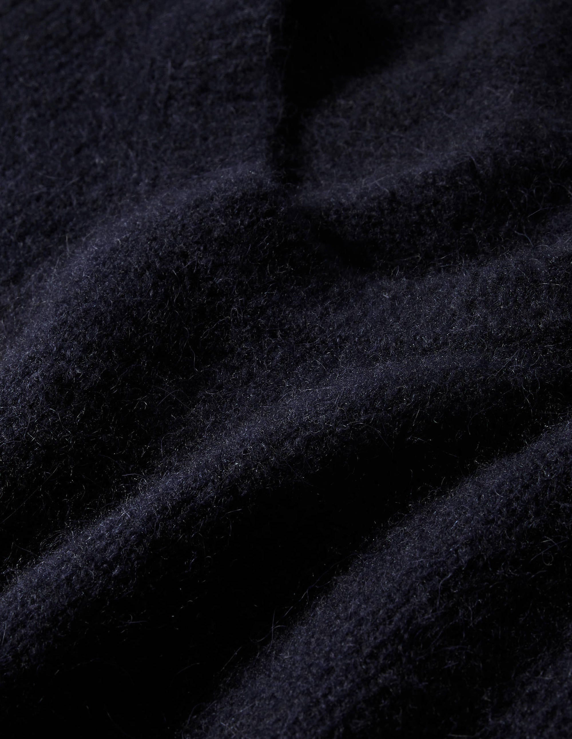 Flauschiger Pullover mit Rundhalsausschnitt-Marineblau - Image 6