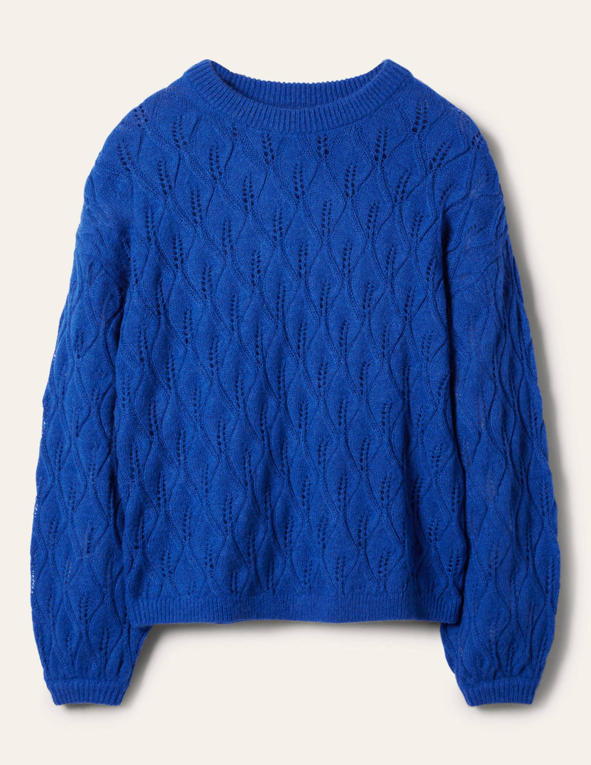 Pull duveteux en pointelle-Cobalt-5