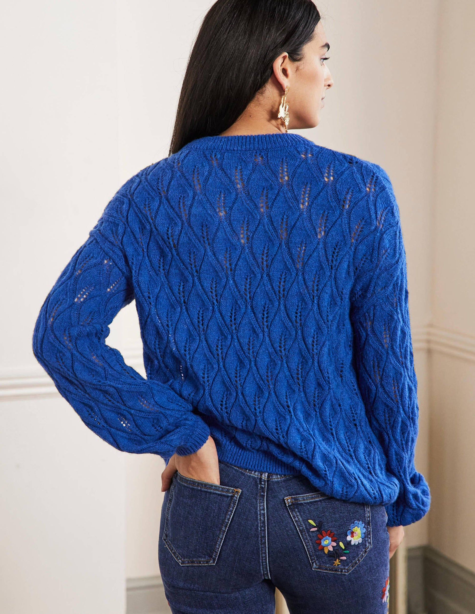 Pull duveteux en pointelle-Cobalt-3