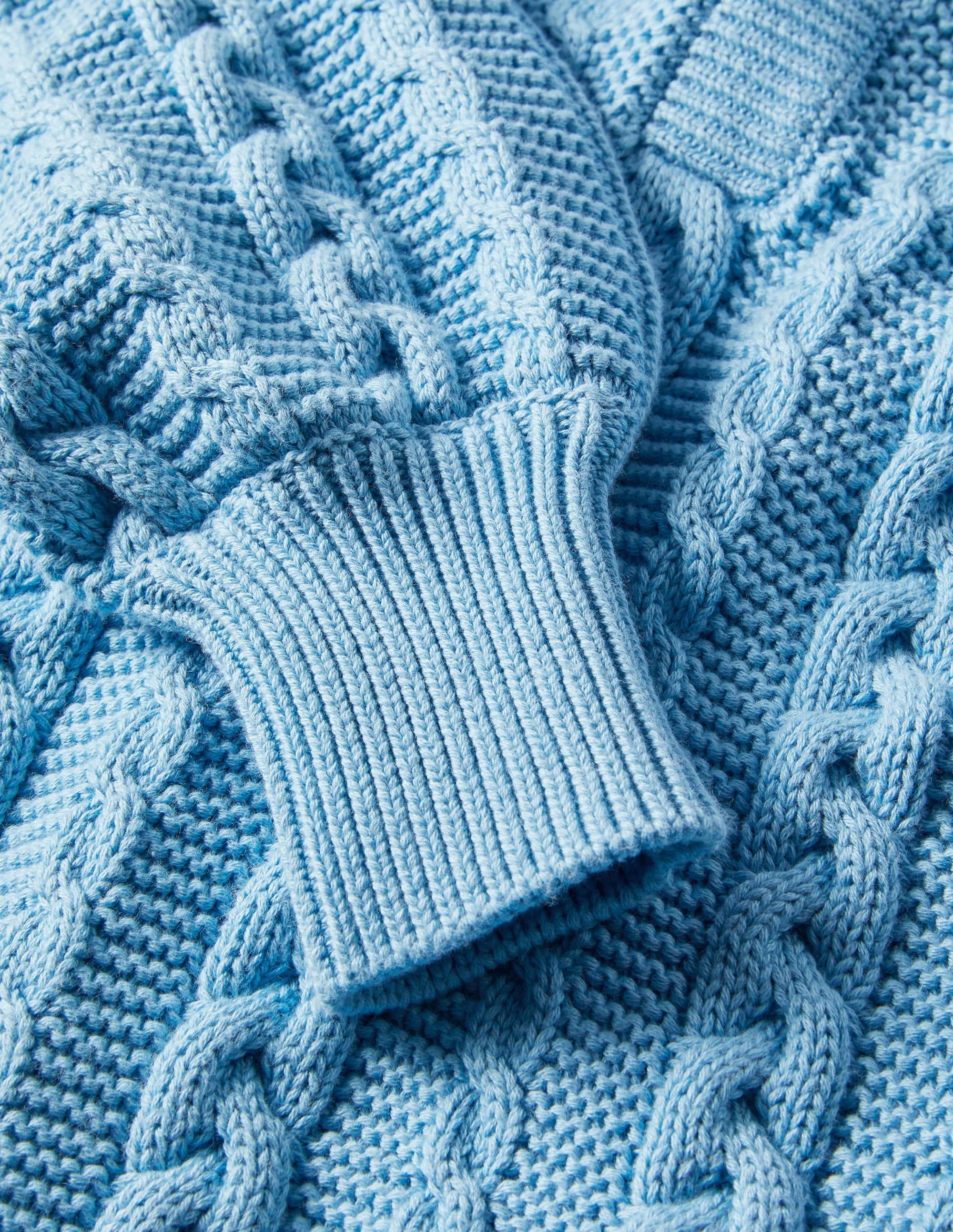 Henley-Pullover mit Zopfstrickmuster-Traube/Hyazinthe - Image 5