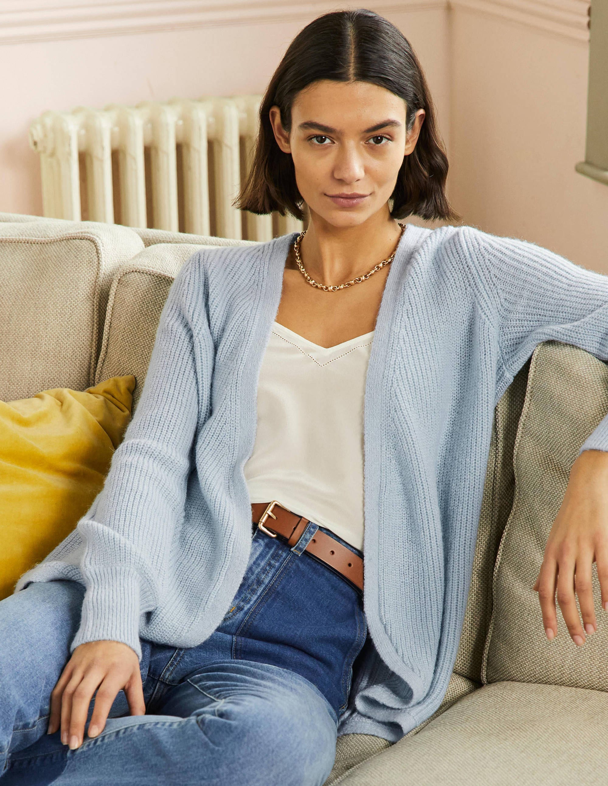Gilet douillet oversize-Ciel matinal - Image 1