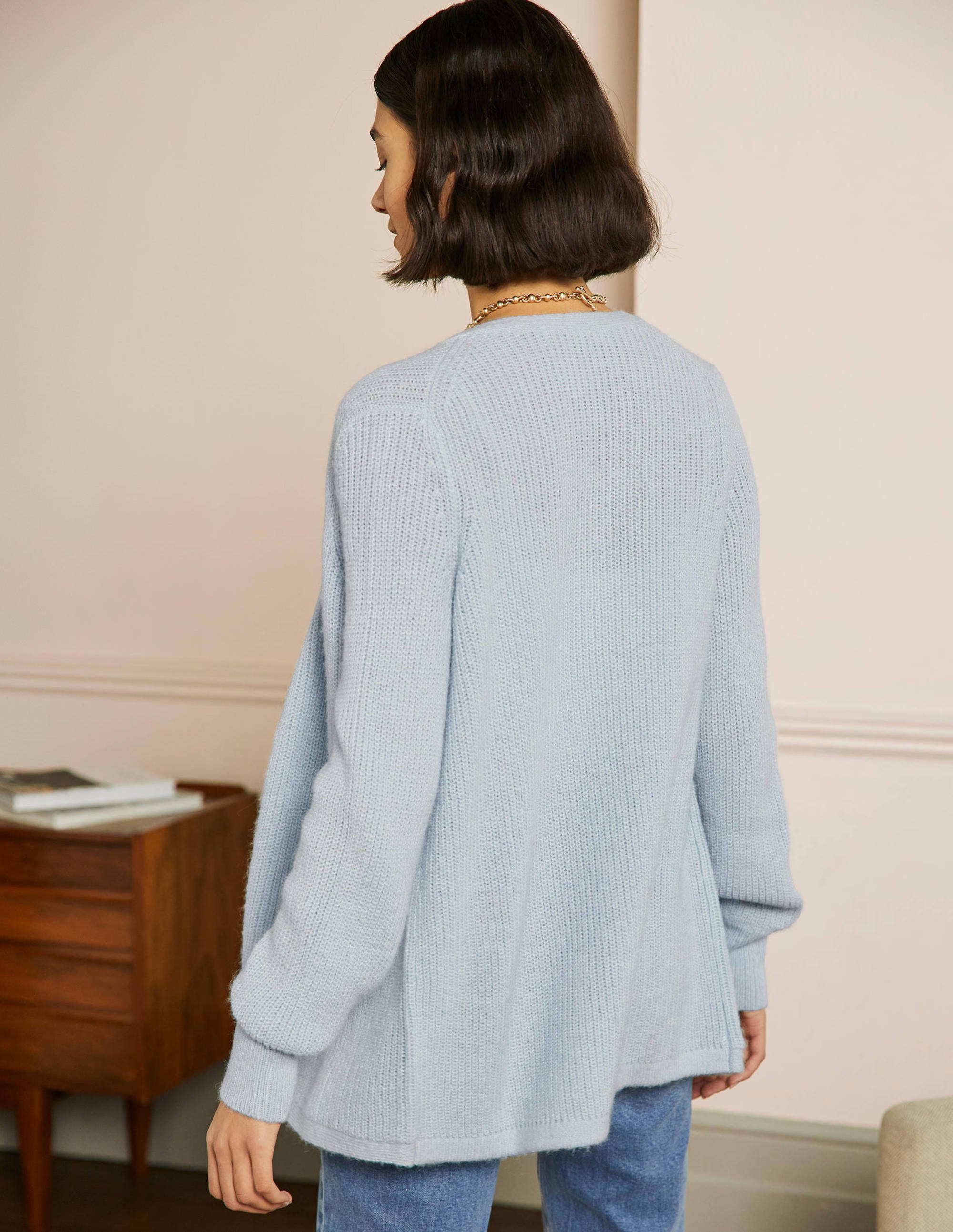 Gilet douillet oversize-Ciel matinal - Image 3