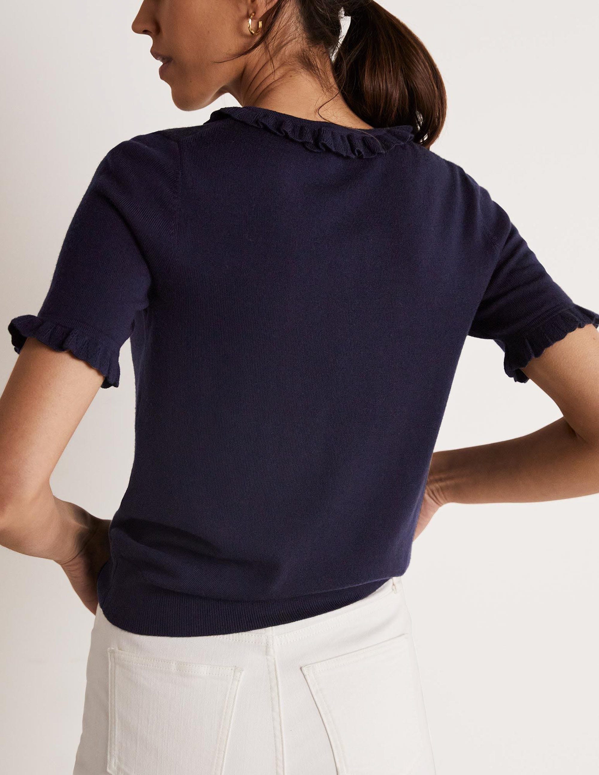Merino-Strickoberteil-Marineblau - Image 8