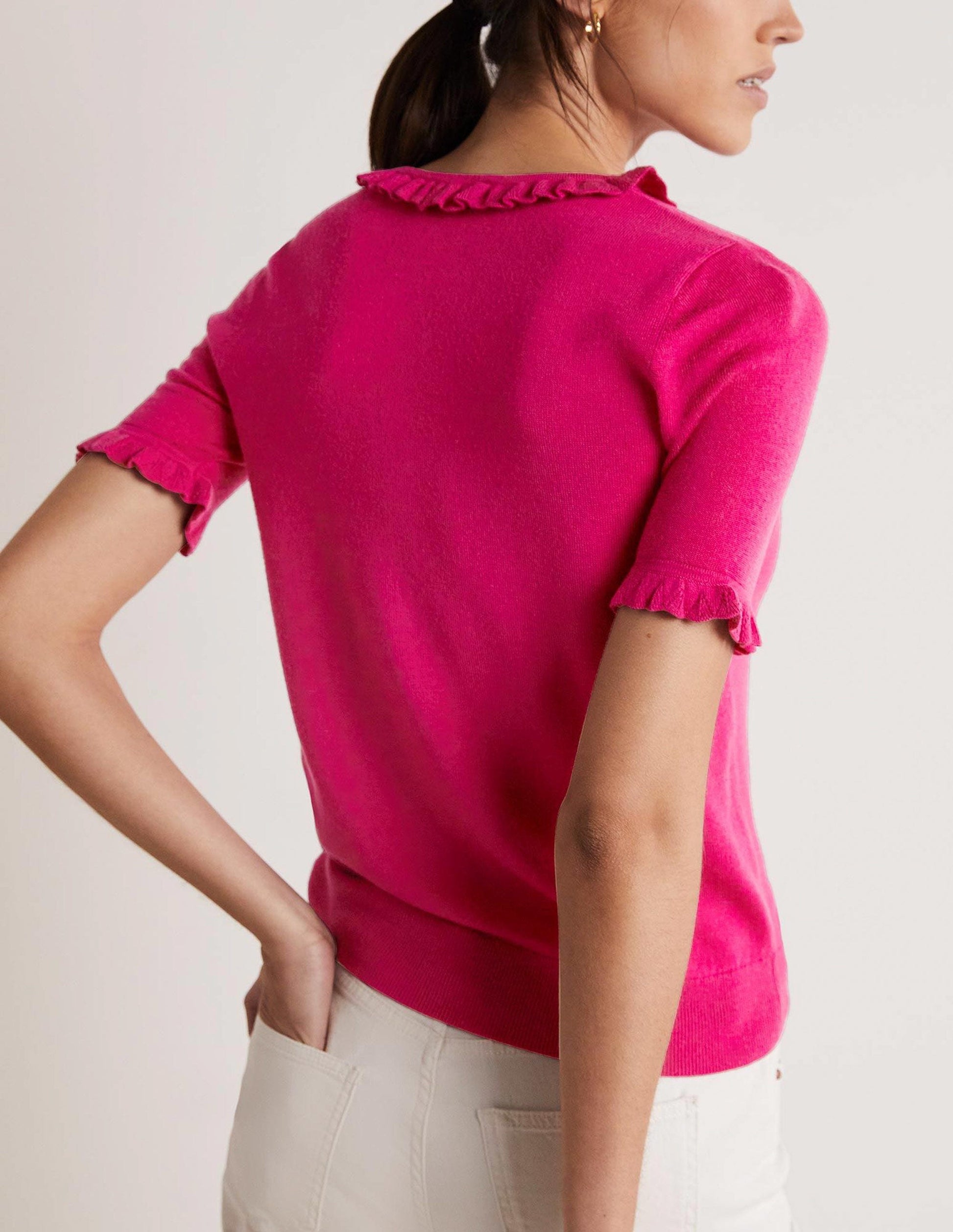 Merino-Strickoberteil-Wassermelonenrosa-3