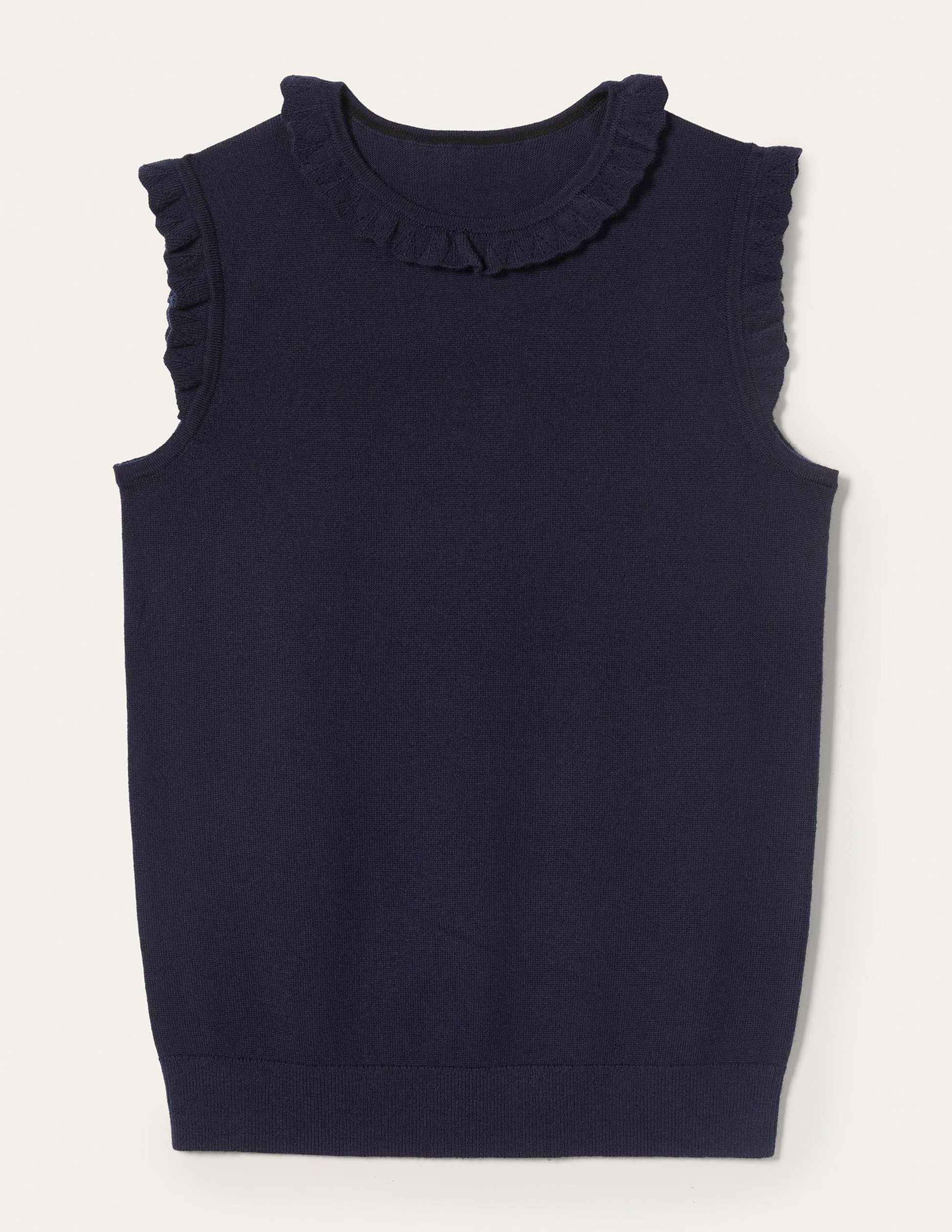 Débardeur en maille mérinos-Bleu marine-12