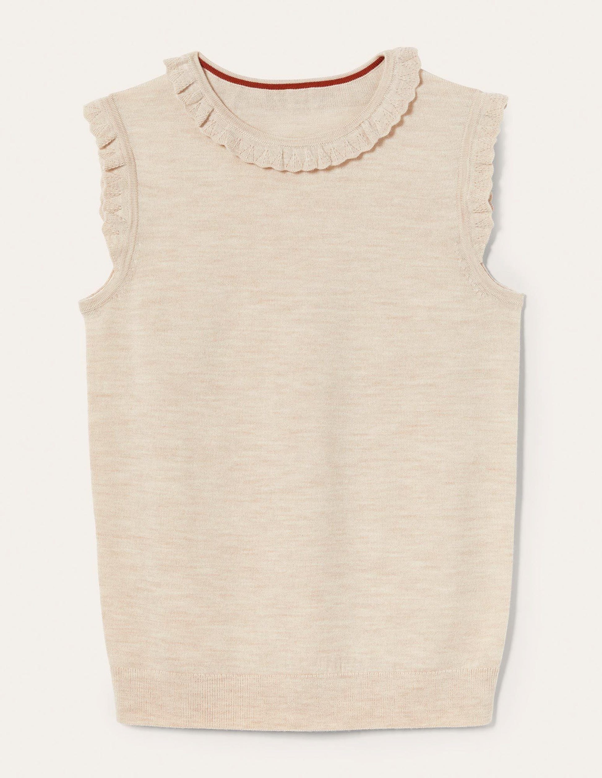 Merino Knitted Tank Top-Oatmeal Melange-9