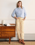 Tapered Chino Trousers-Brioche, Elegant Bloom