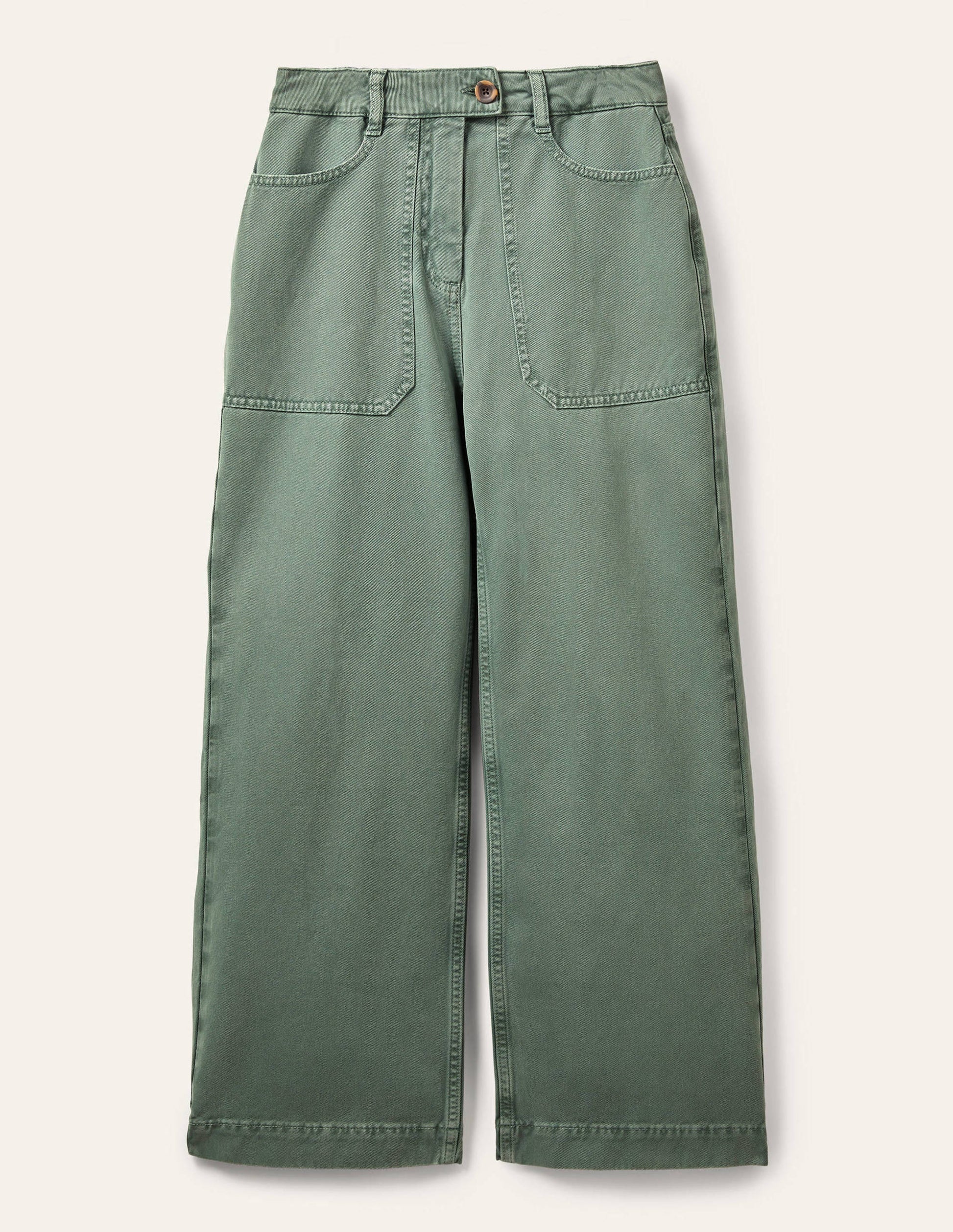 Wide Leg Cotton Twill Trousers-Alder-5