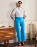 Pantalon Richmond taille haute-Bleu marocain
