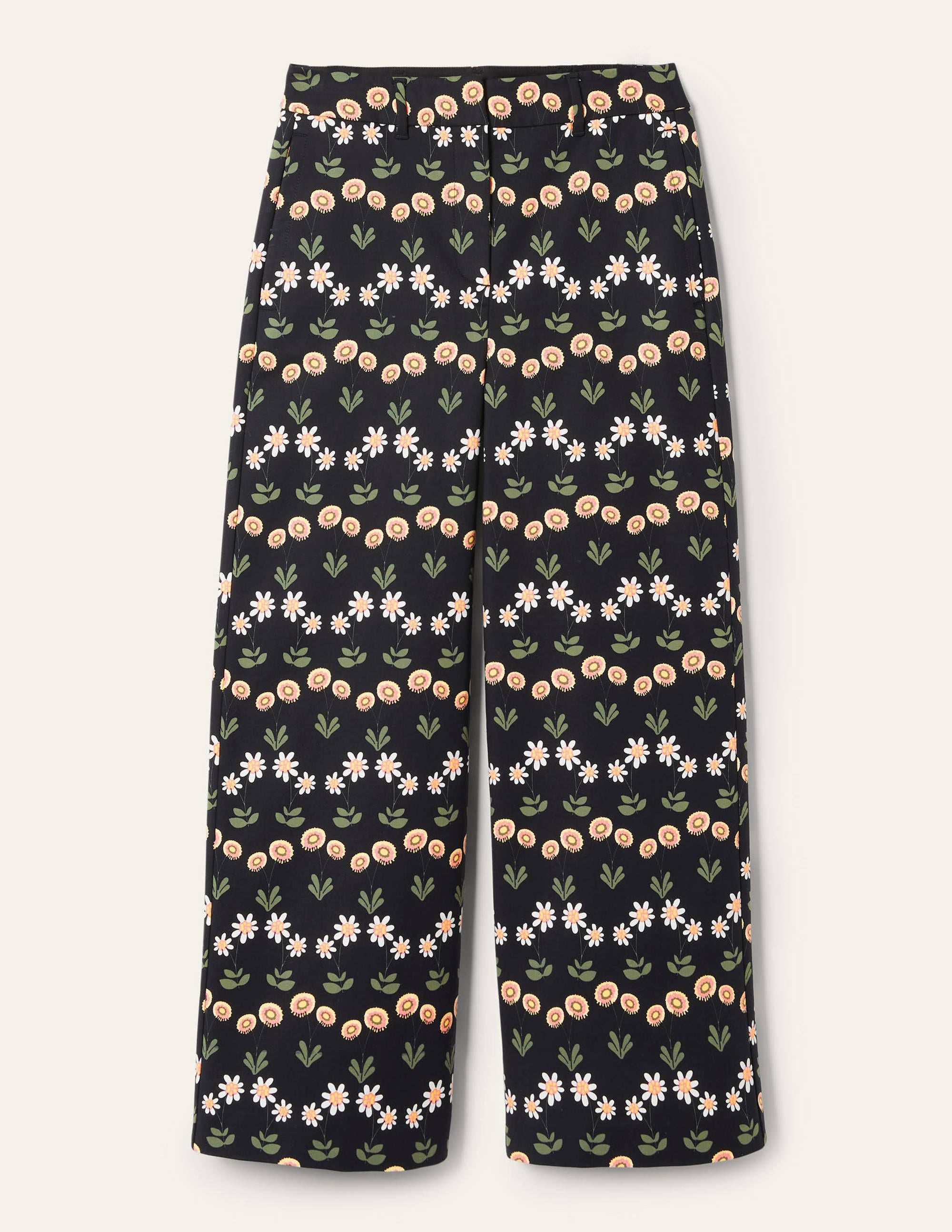 Richmond Hose mit hoher Taille-Schwarz, Zarte Gänseblümchen - Image 6