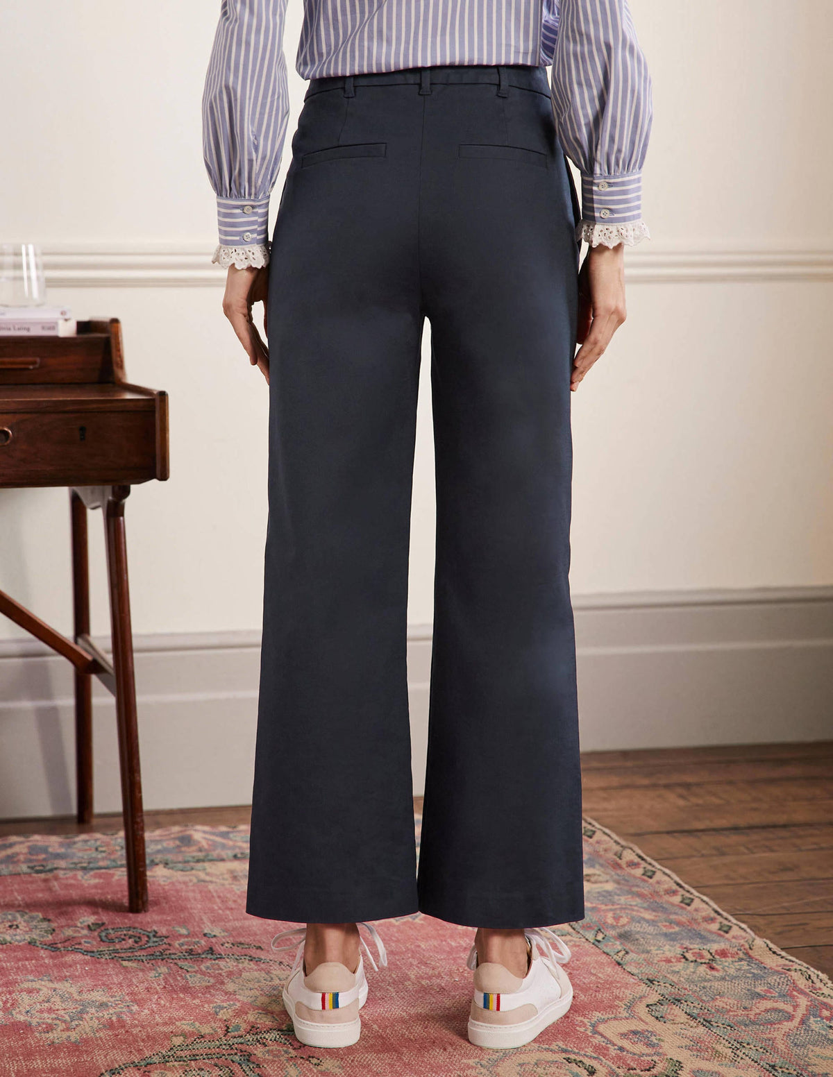 Richmond Hose mit hoher Taille-Marineblau-3