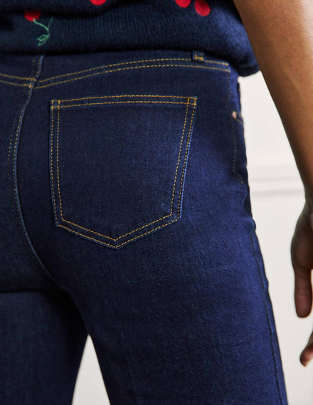Antonia Elegante Jeans mit Schlag-Indigoblau