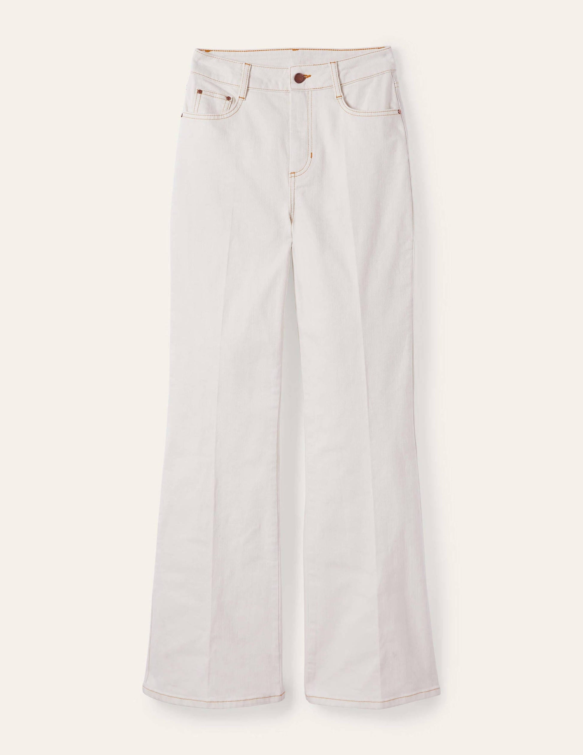 Antonia Elegante Jeans mit Schlag-Ecru-6